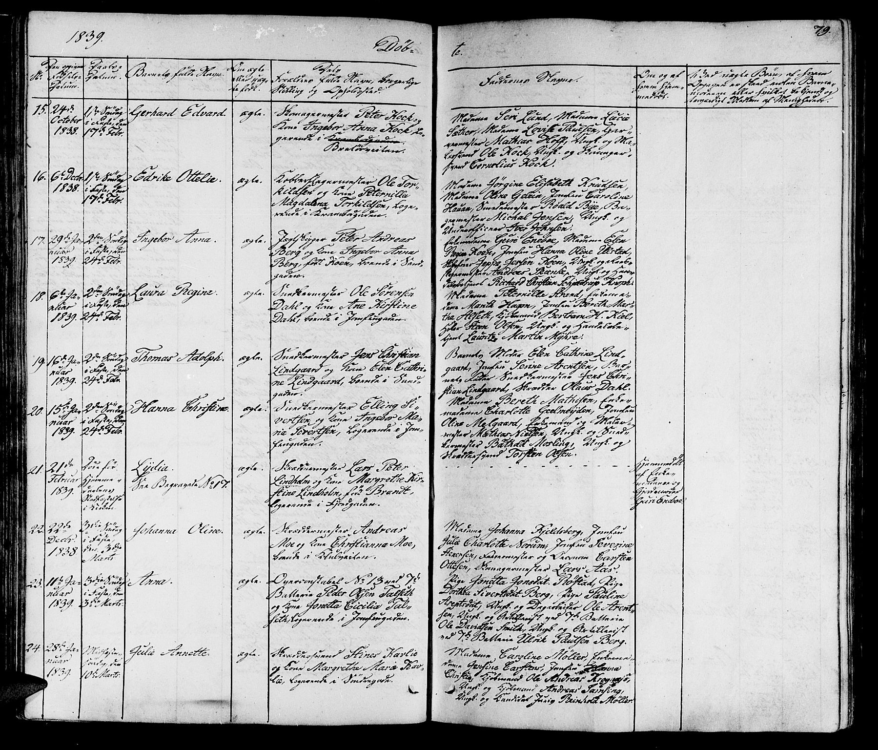 Ministerialprotokoller, klokkerbøker og fødselsregistre - Sør-Trøndelag, AV/SAT-A-1456/602/L0136: Parish register (copy) no. 602C04, 1833-1845, p. 79