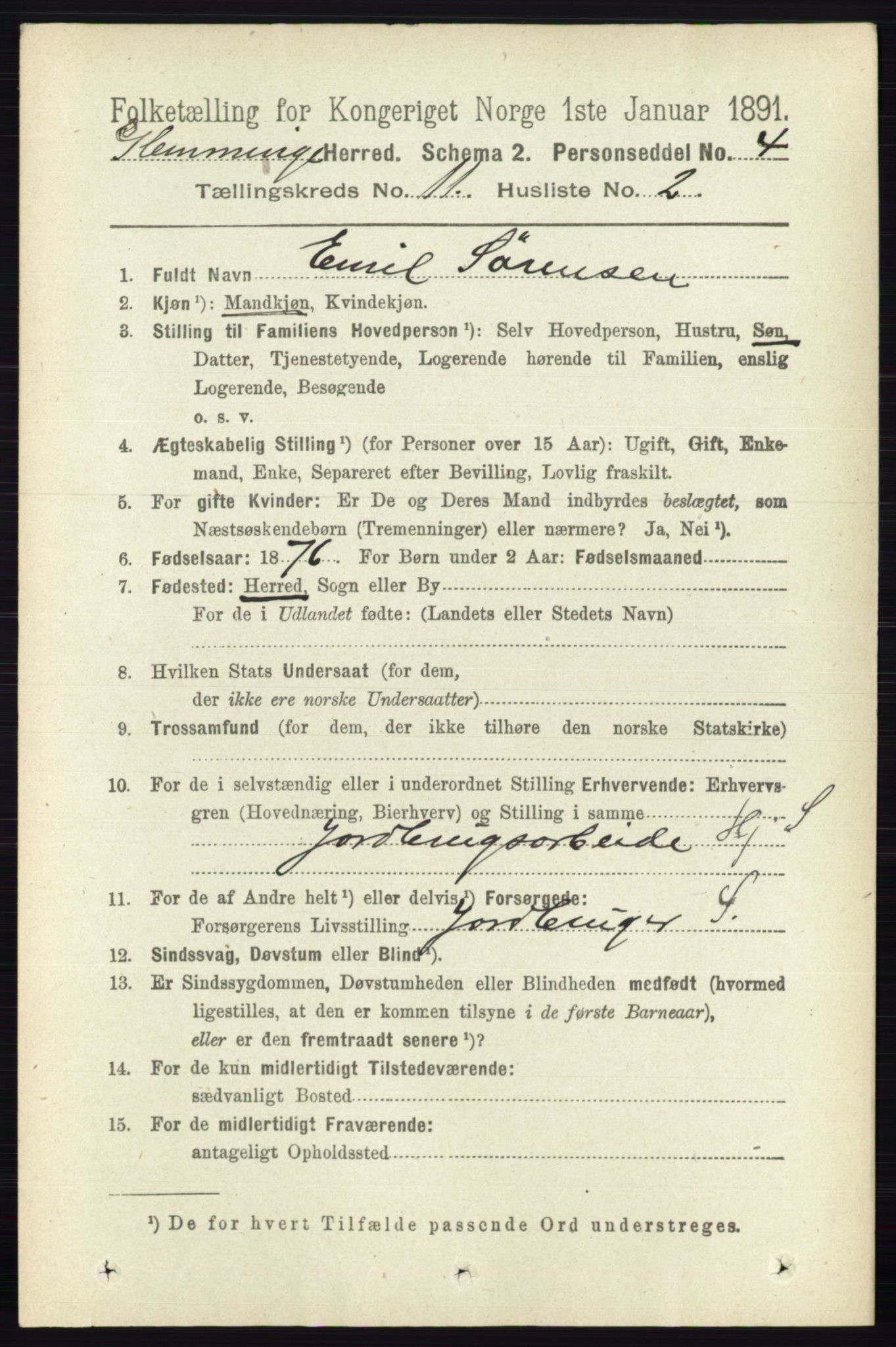 RA, 1891 census for 0132 Glemmen, 1891, p. 10573