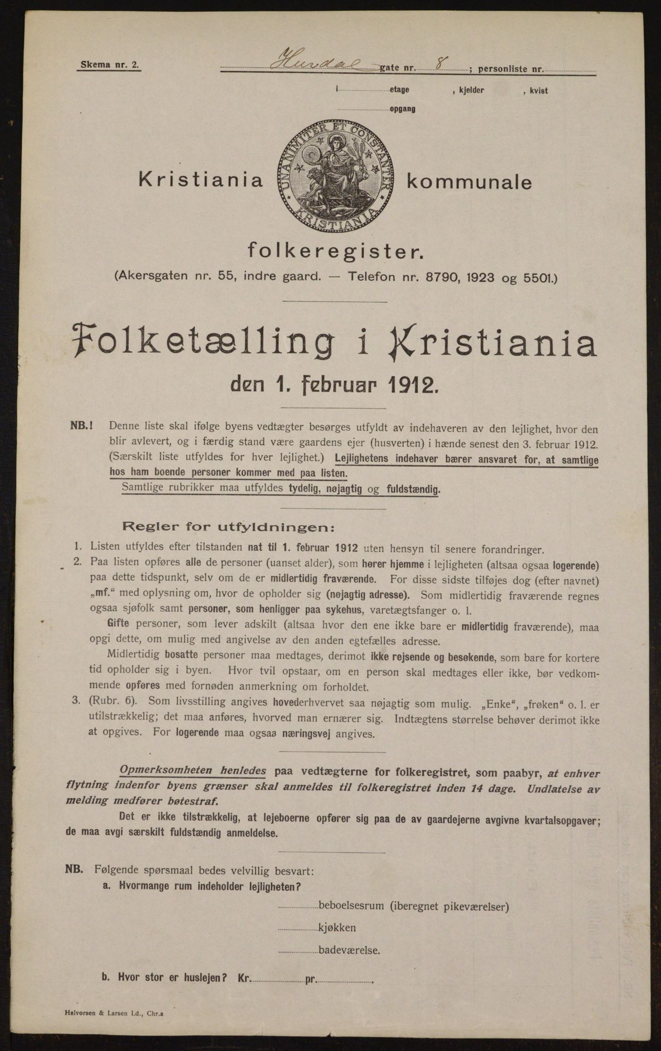 OBA, Municipal Census 1912 for Kristiania, 1912, p. 42693