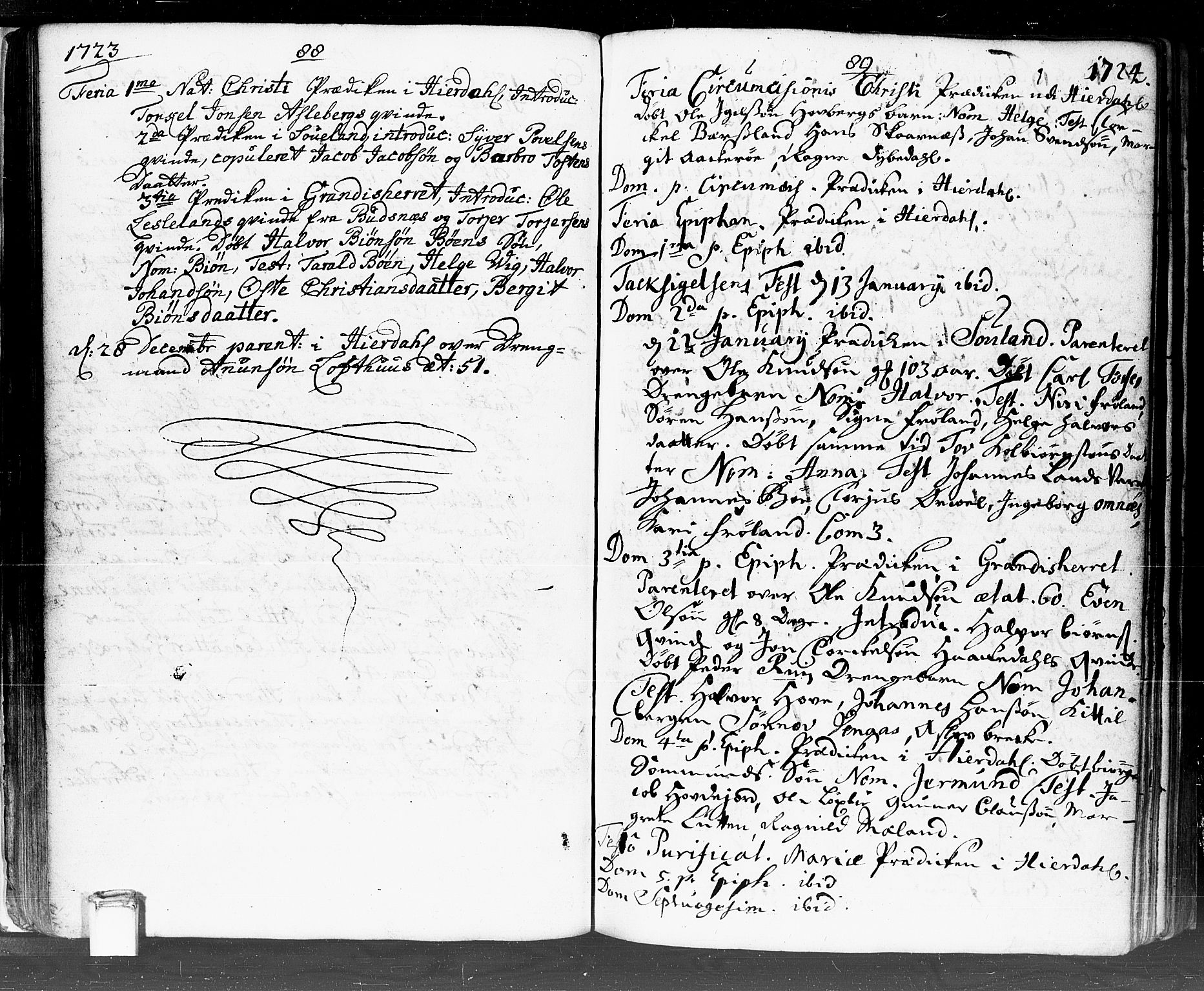 Hjartdal kirkebøker, SAKO/A-270/F/Fa/L0002: Parish register (official) no. I 2, 1716-1754, p. 88-89