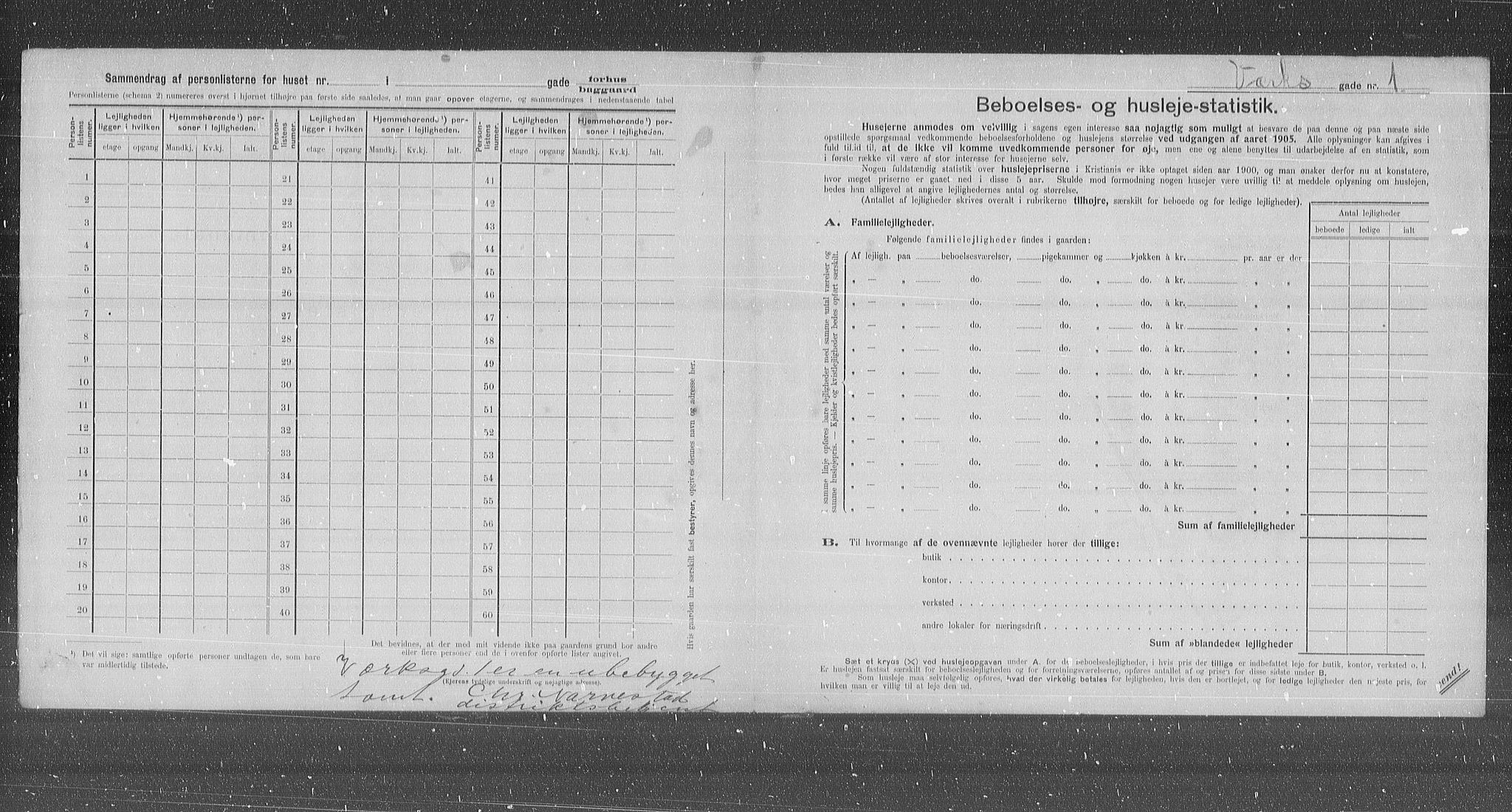 OBA, Municipal Census 1905 for Kristiania, 1905, p. 64934