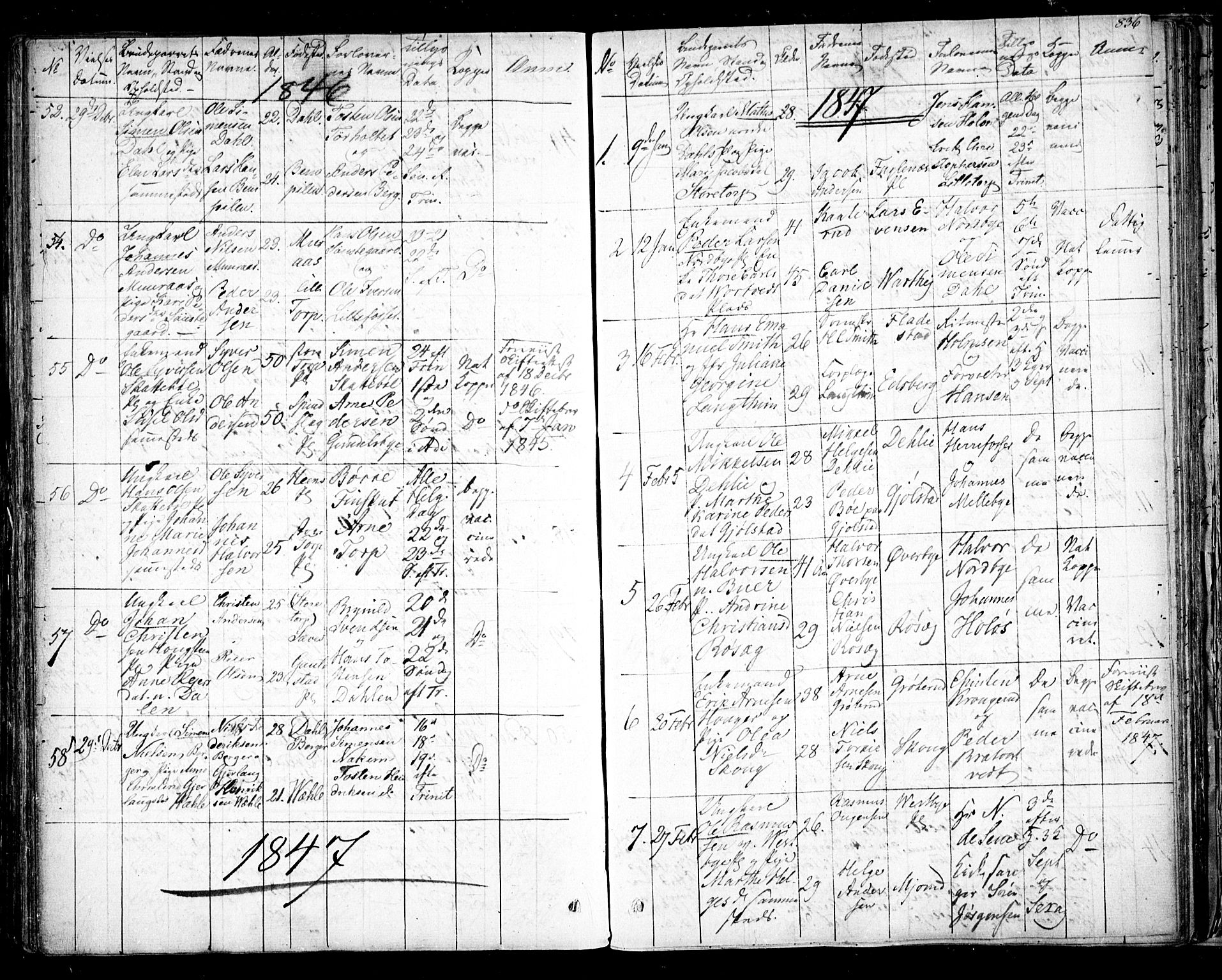 Rakkestad prestekontor Kirkebøker, SAO/A-2008/F/Fa/L0008: Parish register (official) no. I 8, 1842-1849, p. 835-836