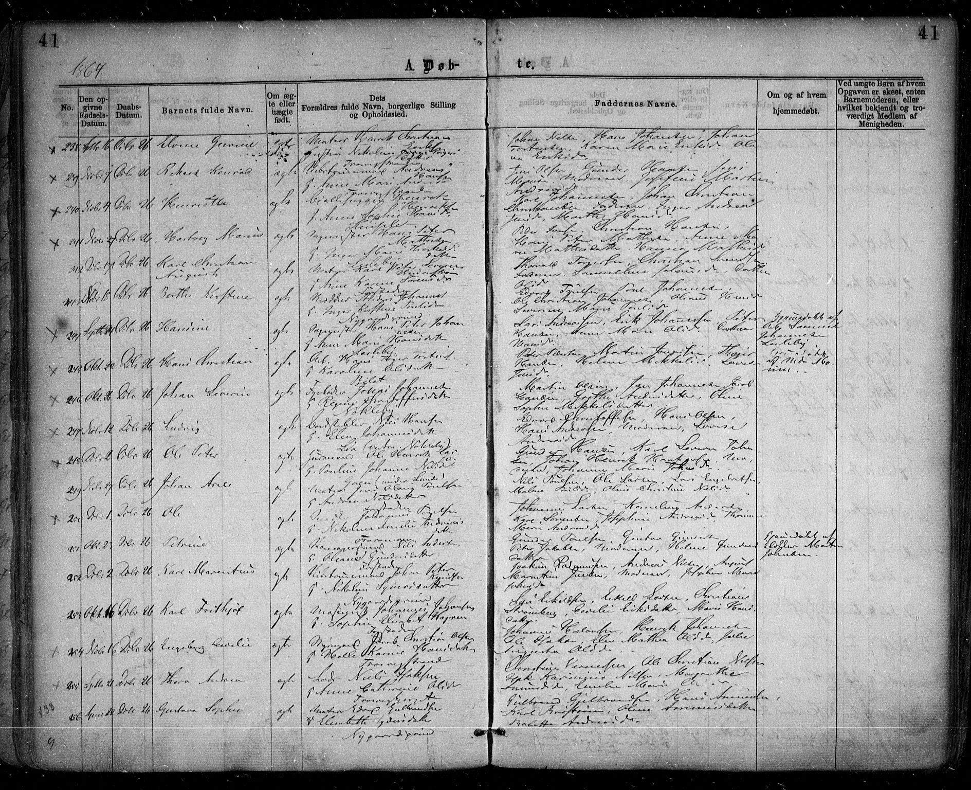 Glemmen prestekontor Kirkebøker, SAO/A-10908/F/Fa/L0008: Parish register (official) no. 8, 1862-1871, p. 41