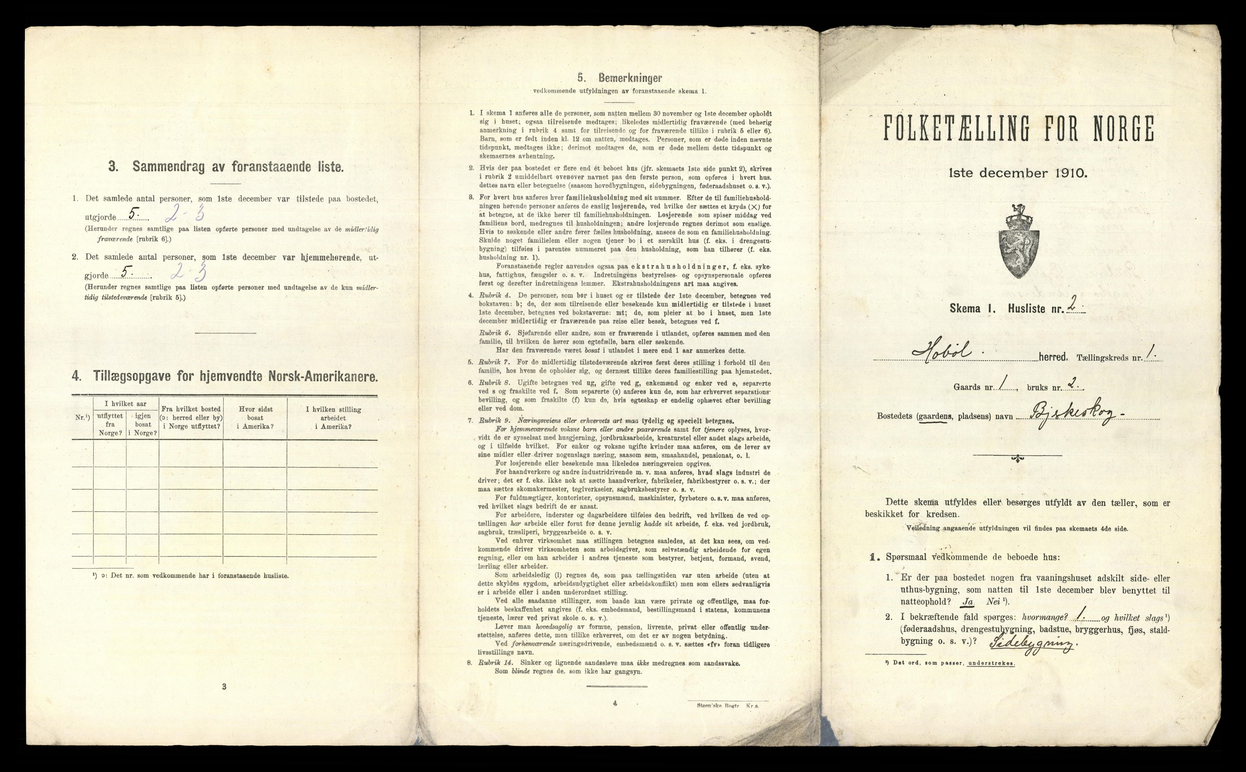 RA, 1910 census for Hobøl, 1910, p. 28