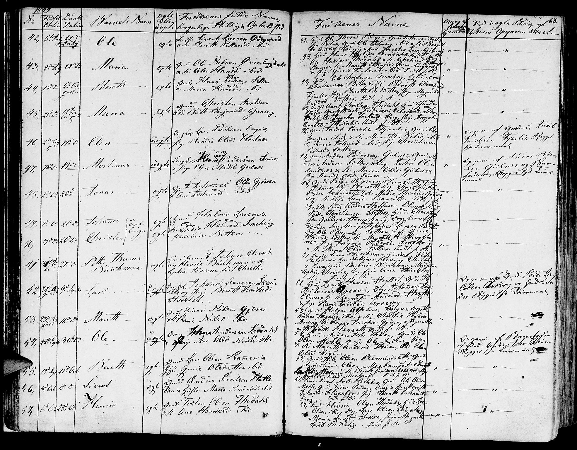 Ministerialprotokoller, klokkerbøker og fødselsregistre - Møre og Romsdal, AV/SAT-A-1454/578/L0904: Parish register (official) no. 578A03, 1836-1858, p. 63