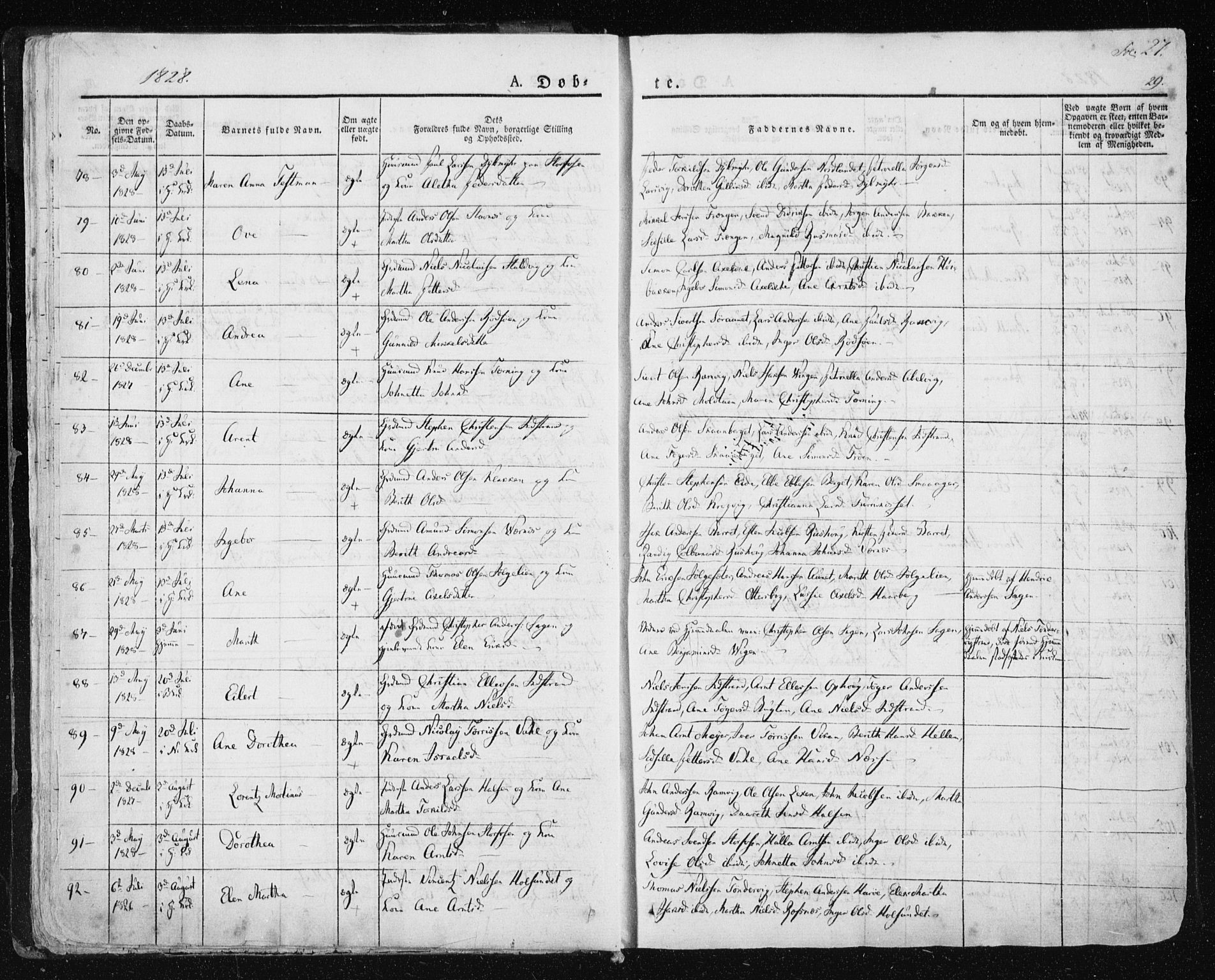 Ministerialprotokoller, klokkerbøker og fødselsregistre - Sør-Trøndelag, SAT/A-1456/659/L0735: Parish register (official) no. 659A05, 1826-1841, p. 27