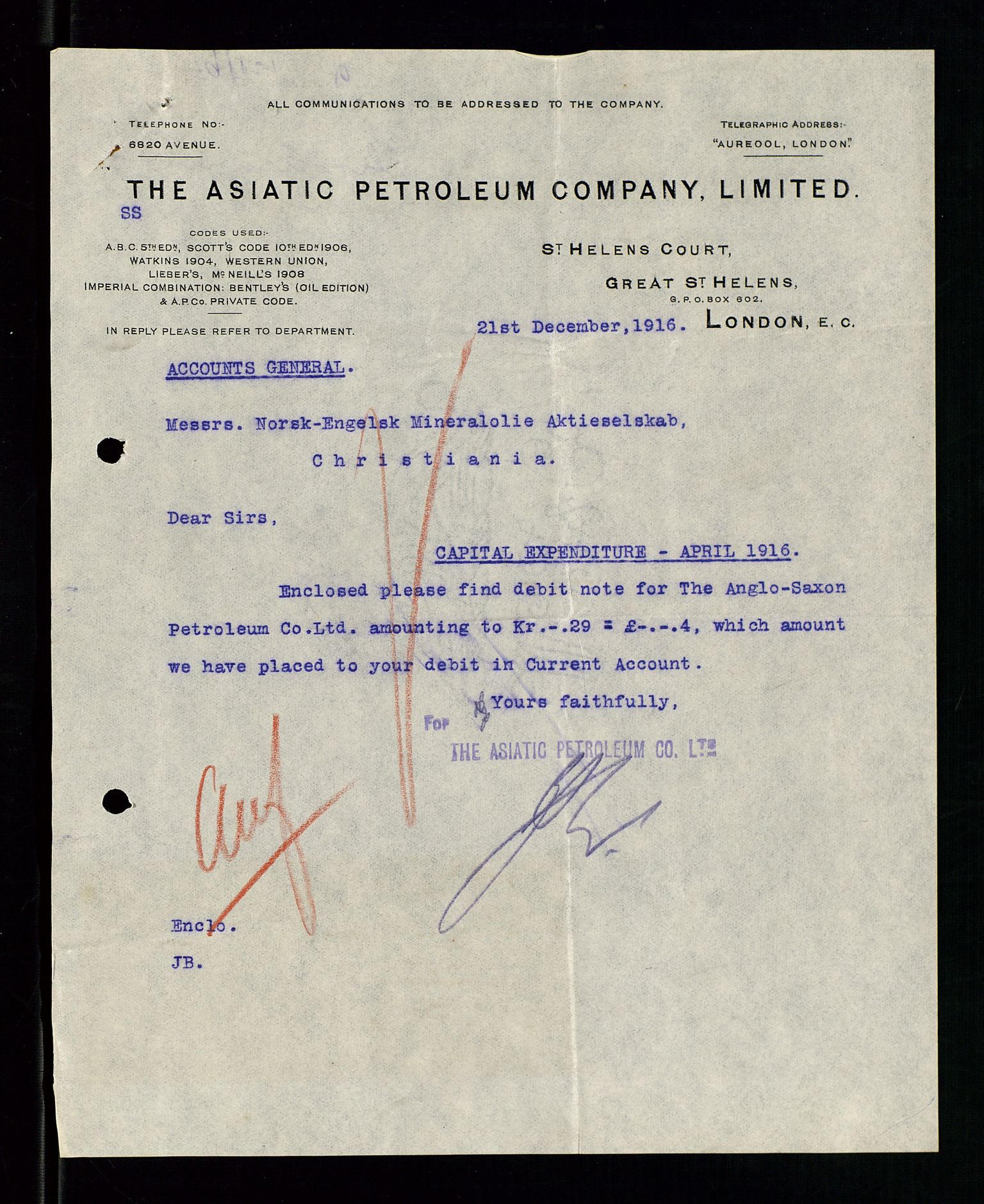 Pa 1521 - A/S Norske Shell, AV/SAST-A-101915/E/Ea/Eaa/L0001: Sjefskorrespondanse, 1917, p. 538