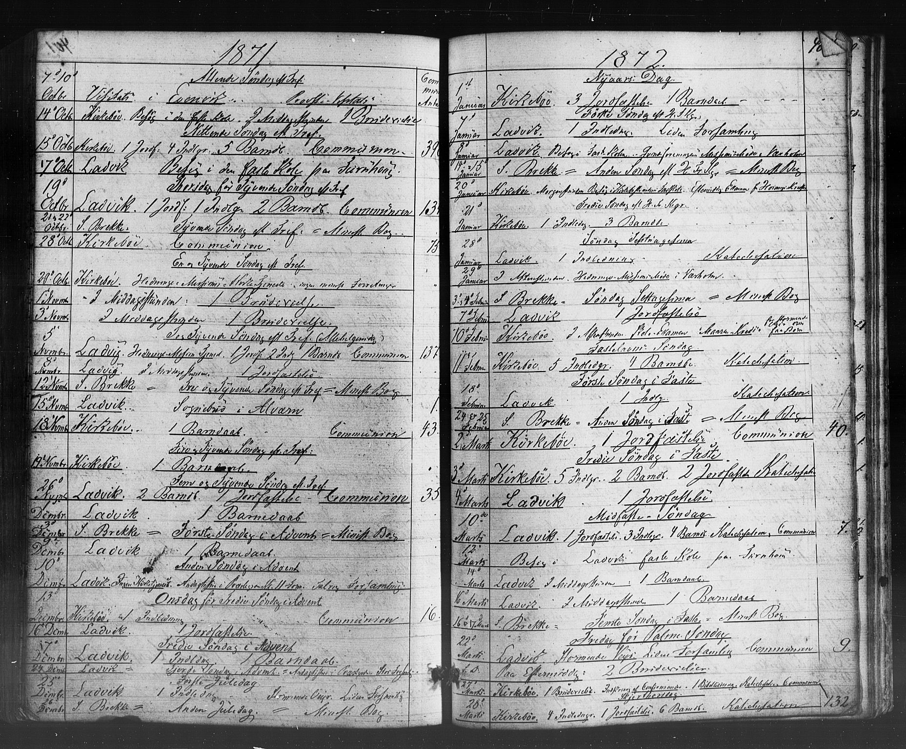 Lavik sokneprestembete, AV/SAB-A-80901: Parish register (official) no. A 4, 1864-1881, p. 402