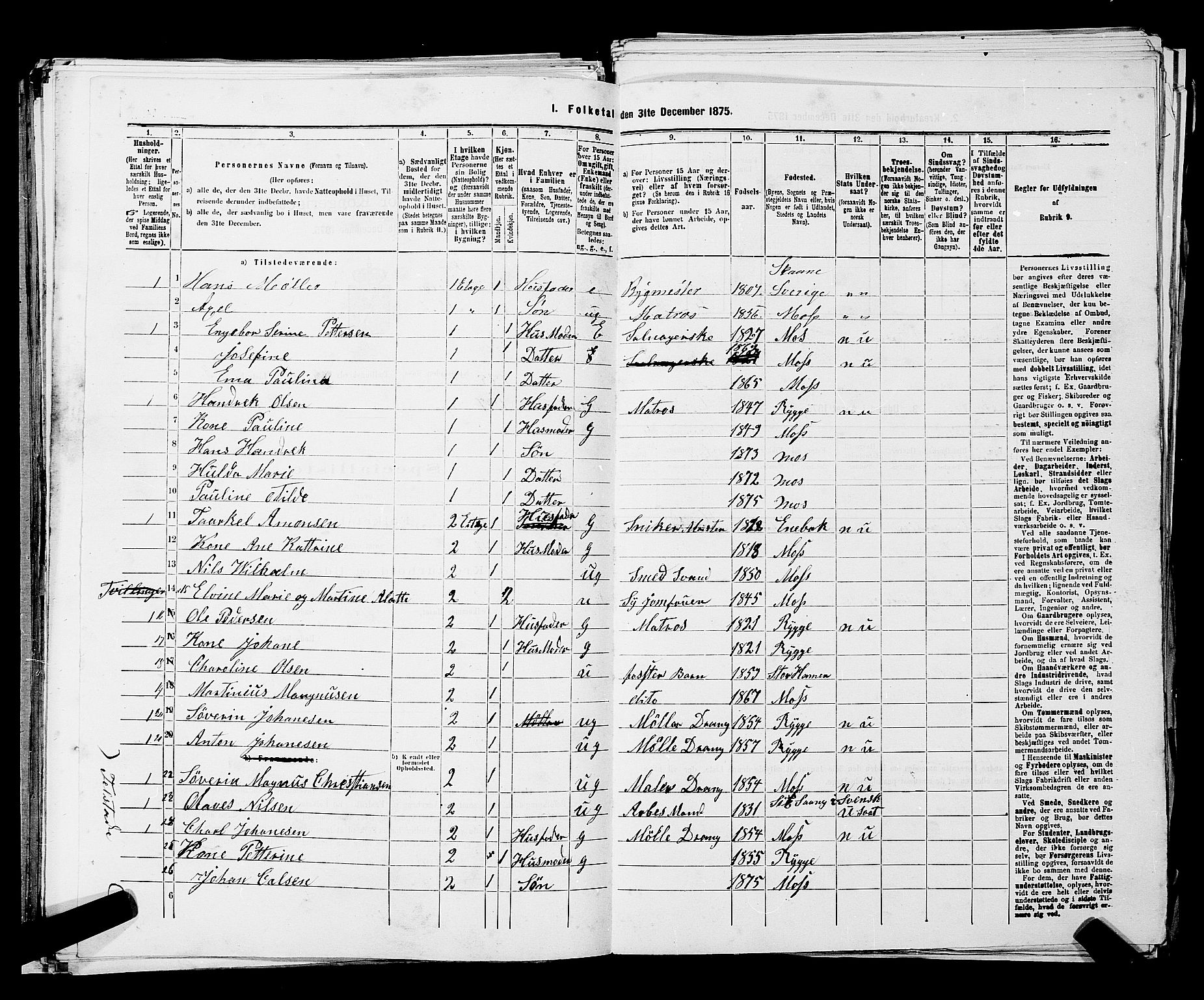 RA, 1875 census for 0104B Moss/Moss, 1875, p. 125