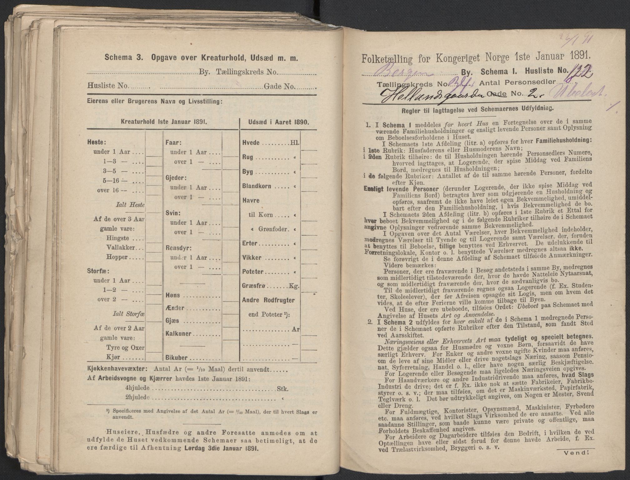 RA, 1891 Census for 1301 Bergen, 1891, p. 5603