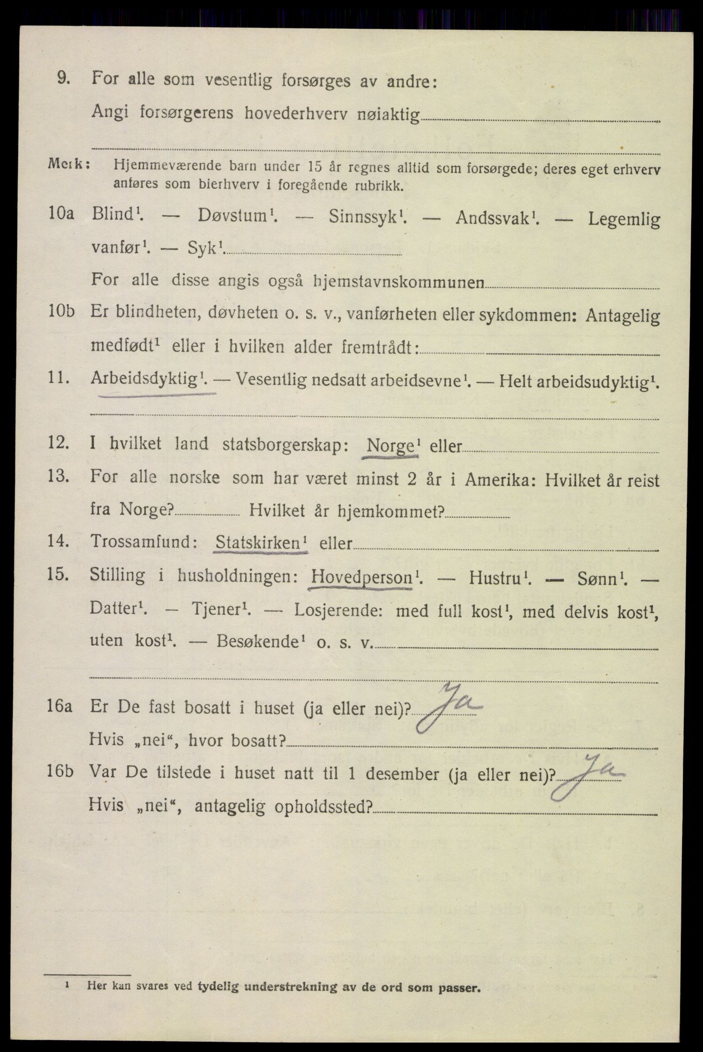 SAH, 1920 census for Biri, 1920, p. 2026