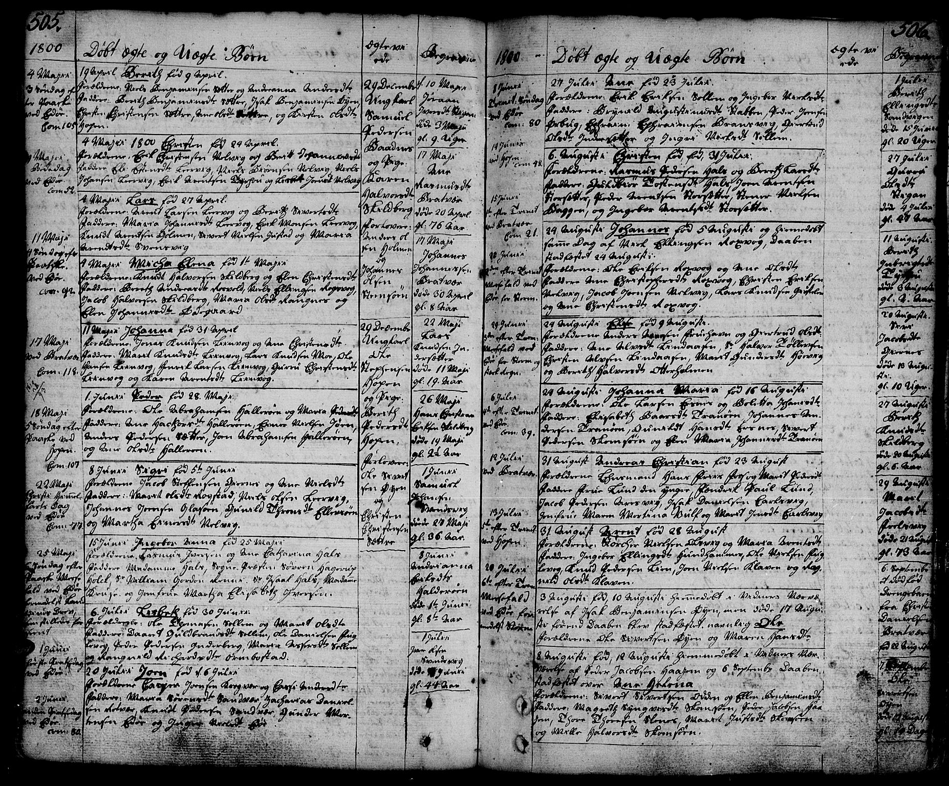 Ministerialprotokoller, klokkerbøker og fødselsregistre - Møre og Romsdal, SAT/A-1454/581/L0932: Parish register (official) no. 581A02, 1767-1823, p. 505-506