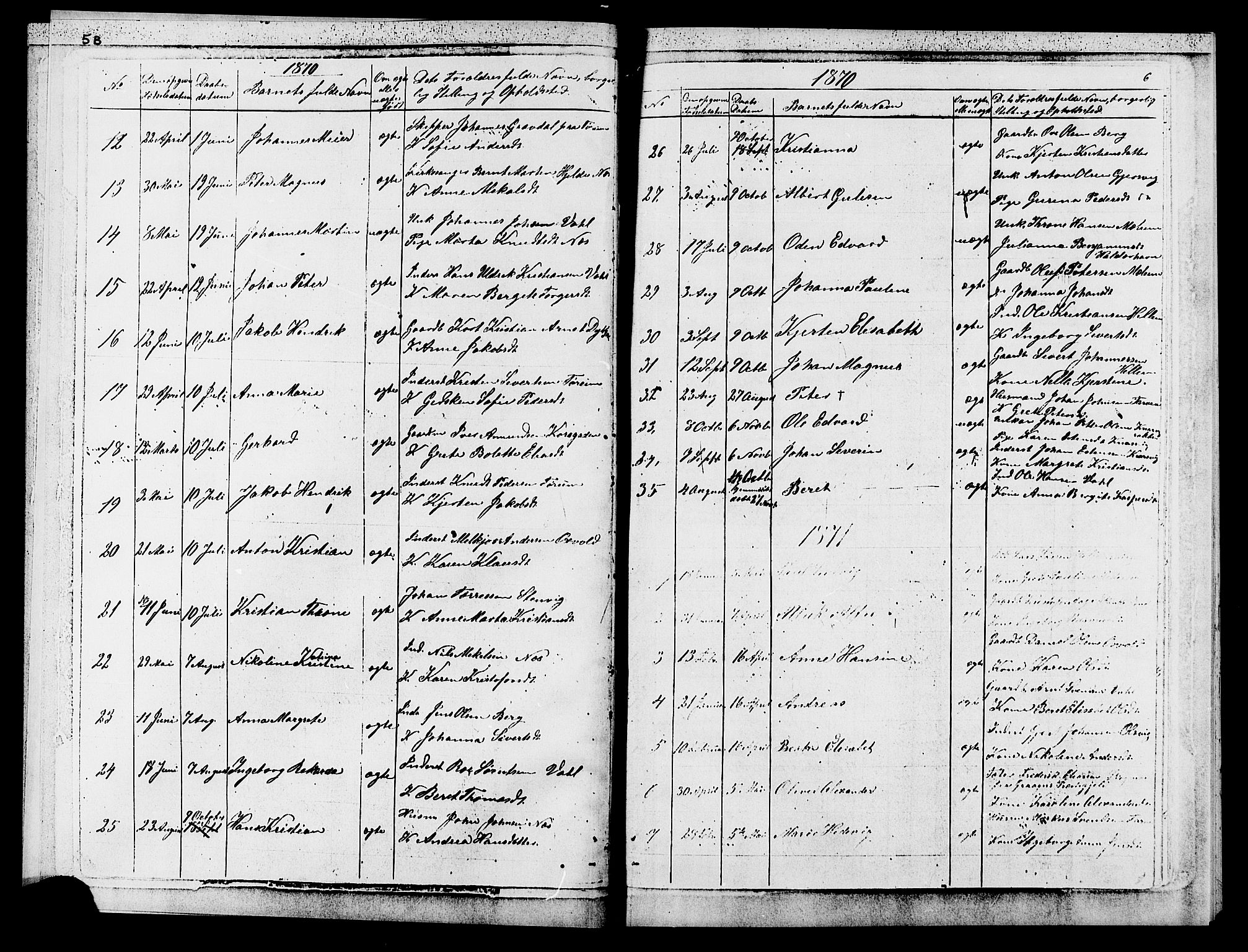 Ministerialprotokoller, klokkerbøker og fødselsregistre - Sør-Trøndelag, SAT/A-1456/652/L0653: Parish register (copy) no. 652C01, 1866-1910, p. 6