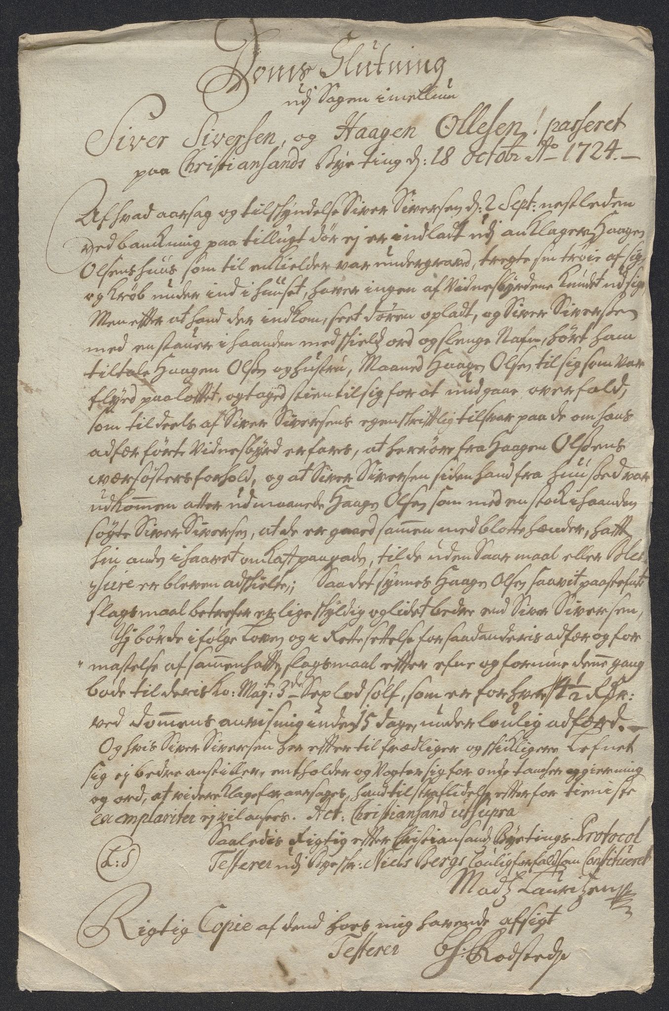 Rentekammeret inntil 1814, Reviderte regnskaper, Byregnskaper, RA/EA-4066/R/Rm/L0286: [M19] Sikt og sakefall, 1719-1727, p. 332