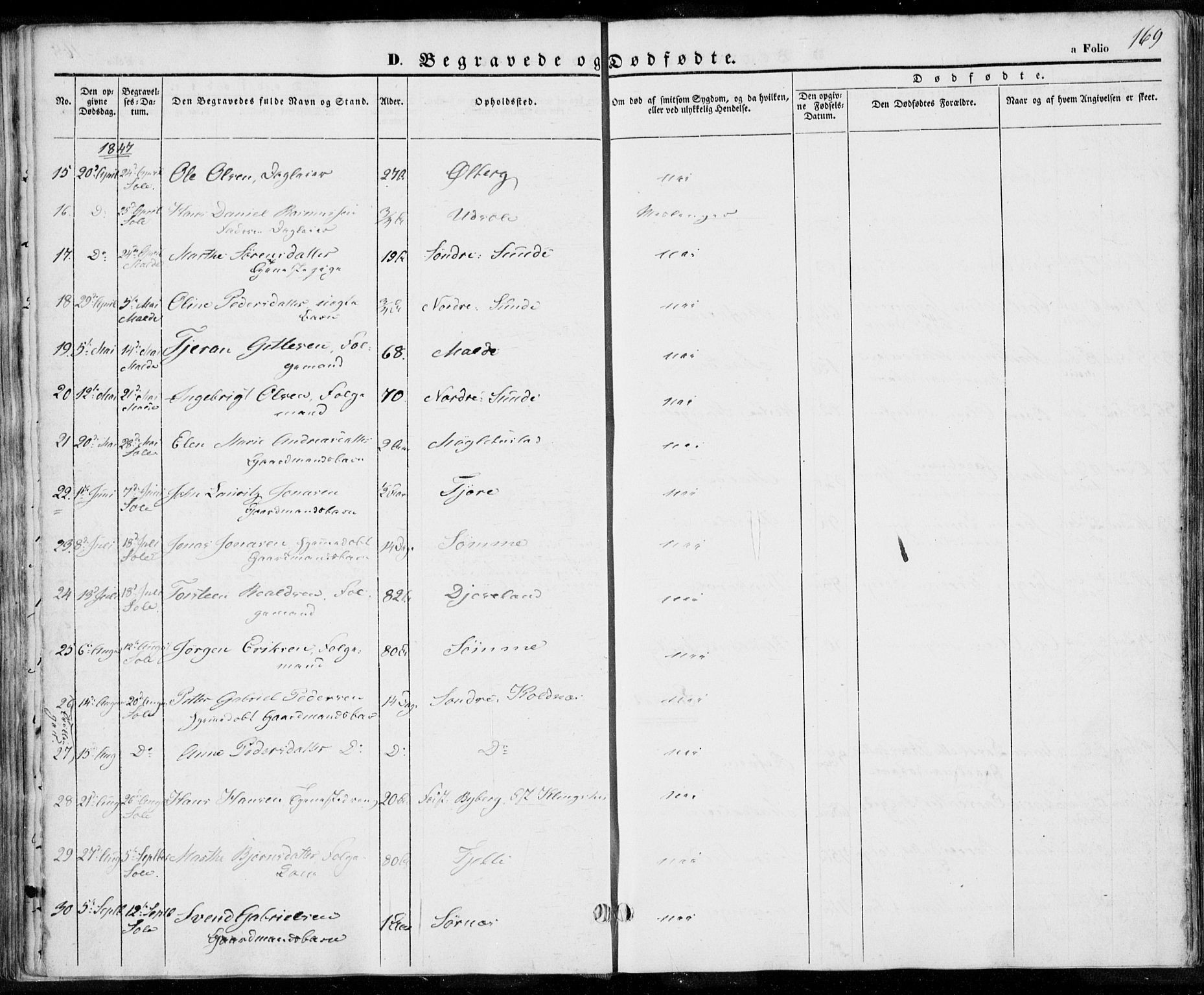 Håland sokneprestkontor, AV/SAST-A-101802/001/30BA/L0006: Parish register (official) no. A 6, 1842-1853, p. 169