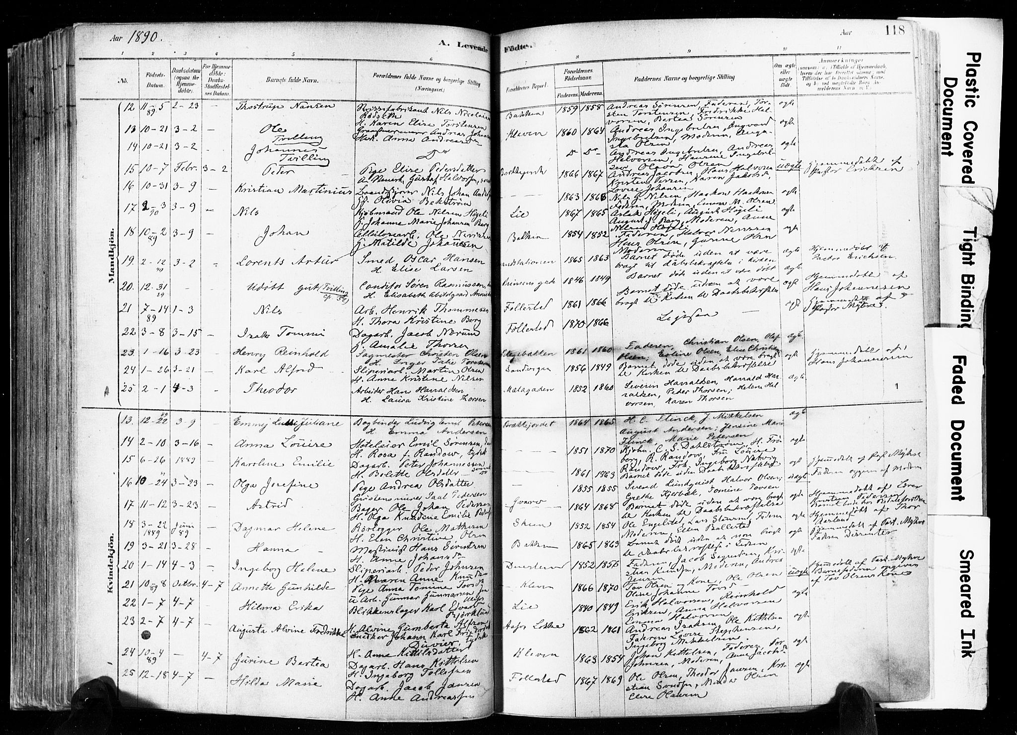 Skien kirkebøker, SAKO/A-302/F/Fa/L0009: Parish register (official) no. 9, 1878-1890, p. 118