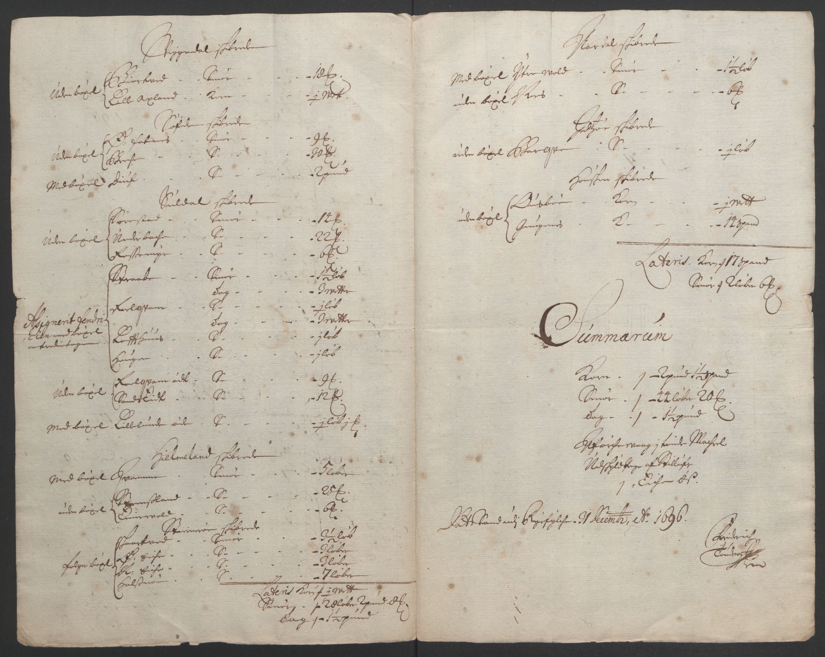 Rentekammeret inntil 1814, Reviderte regnskaper, Fogderegnskap, RA/EA-4092/R47/L2857: Fogderegnskap Ryfylke, 1694-1696, p. 247