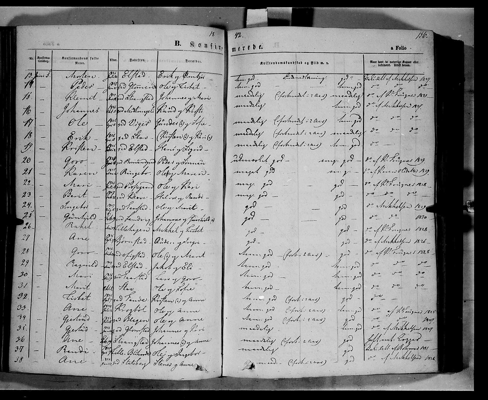 Øyer prestekontor, AV/SAH-PREST-084/H/Ha/Haa/L0005: Parish register (official) no. 5, 1842-1857, p. 156