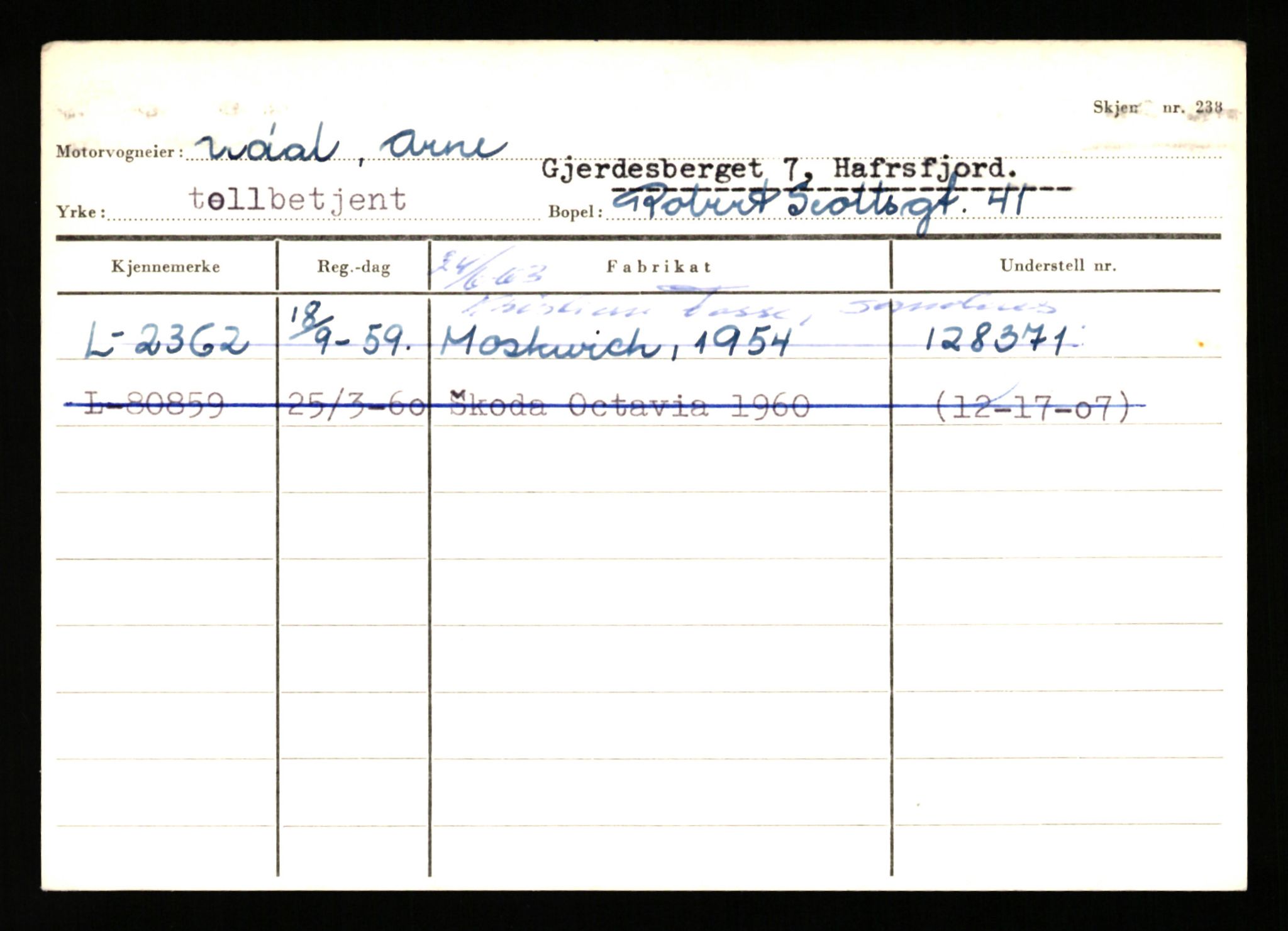 Stavanger trafikkstasjon, AV/SAST-A-101942/0/H/L0040: Torstensen - Ueland, 1930-1971, p. 2493