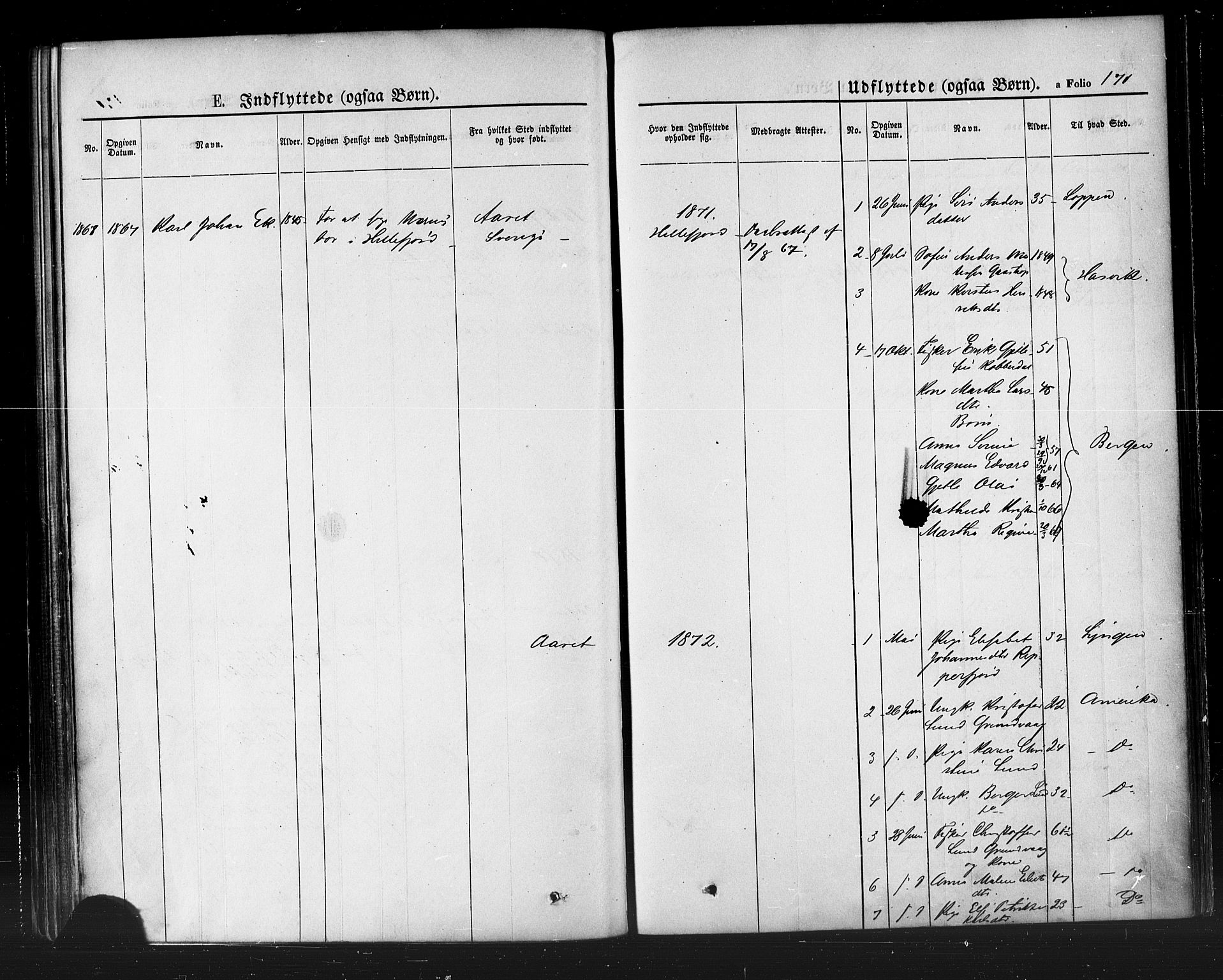 Hammerfest sokneprestkontor, SATØ/S-1347/H/Ha/L0007.kirke: Parish register (official) no. 7, 1869-1884, p. 171