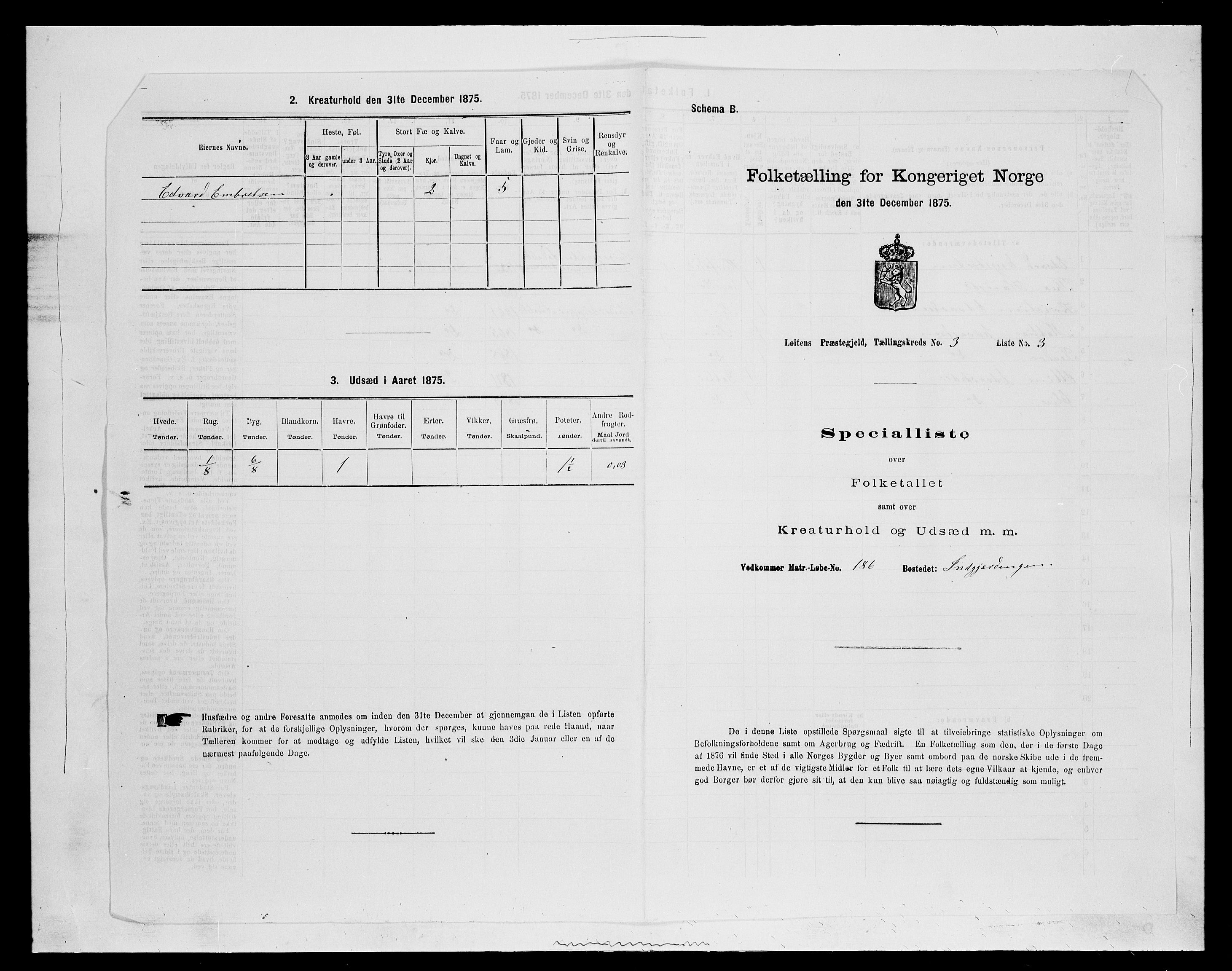 SAH, 1875 census for 0415P Løten, 1875, p. 648