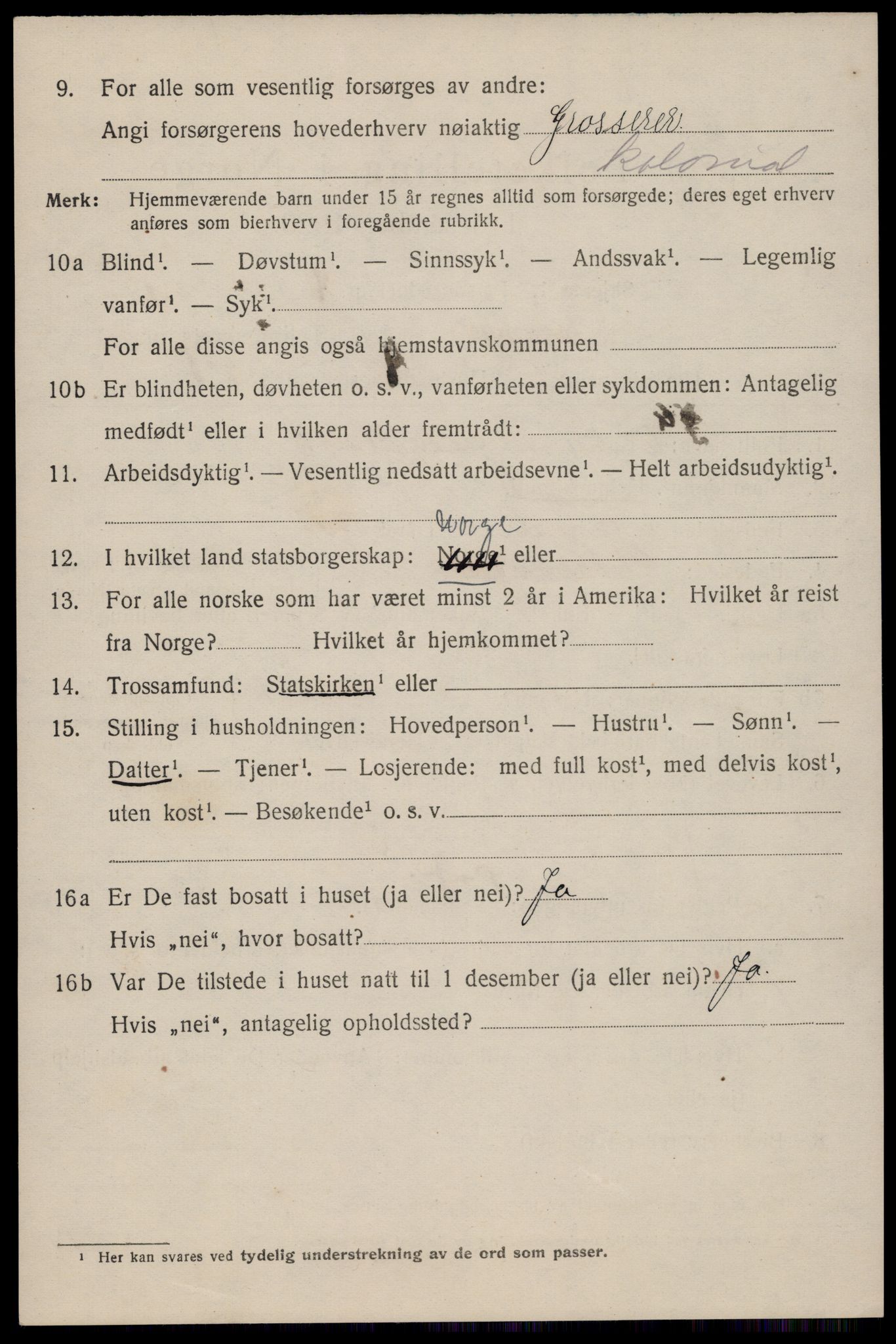 SAST, 1920 census for Stavanger, 1920, p. 94727