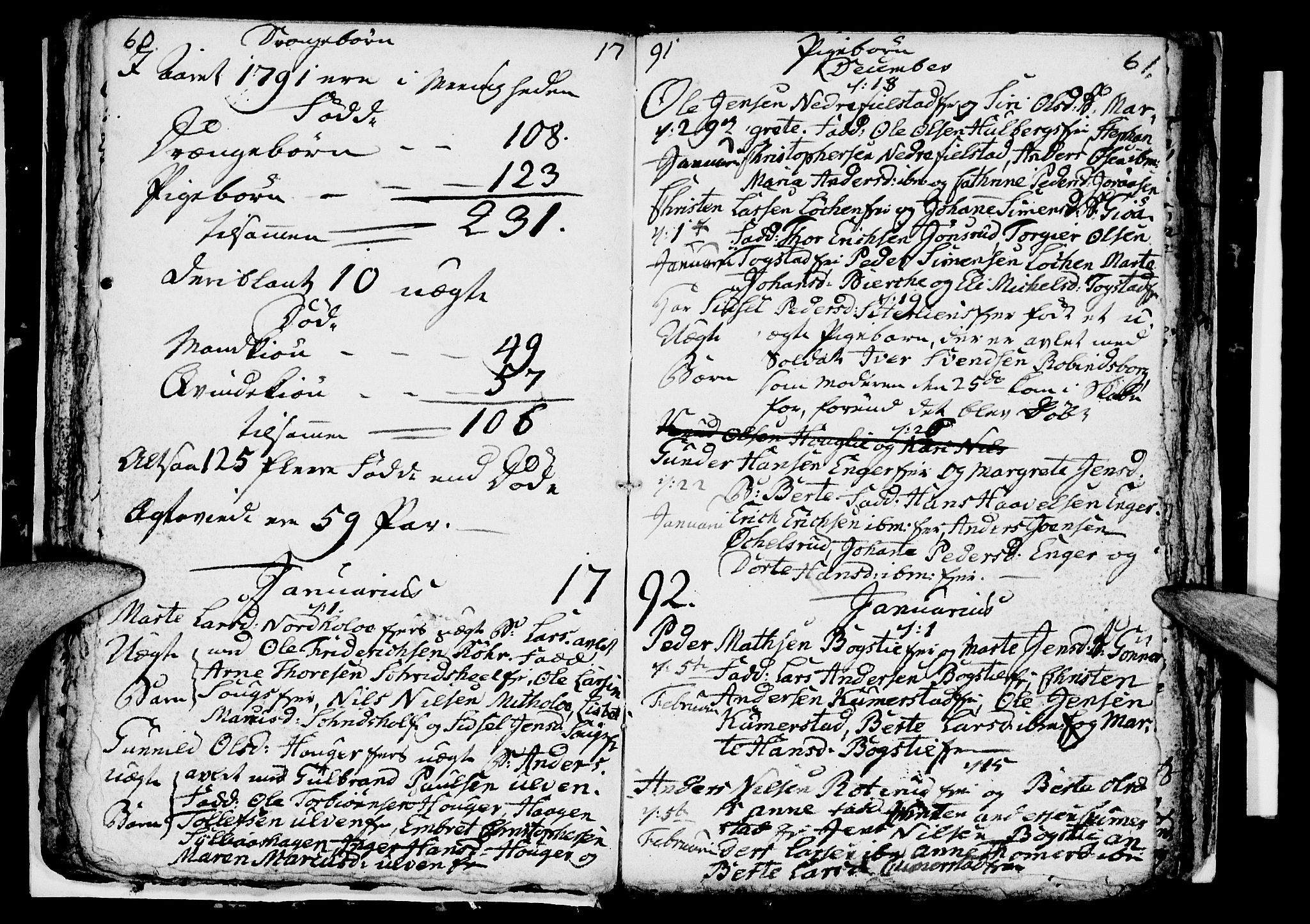 Ringsaker prestekontor, SAH/PREST-014/I/Ia/L0005/0005: Parish register draft no. 1E, 1790-1792, p. 60-61