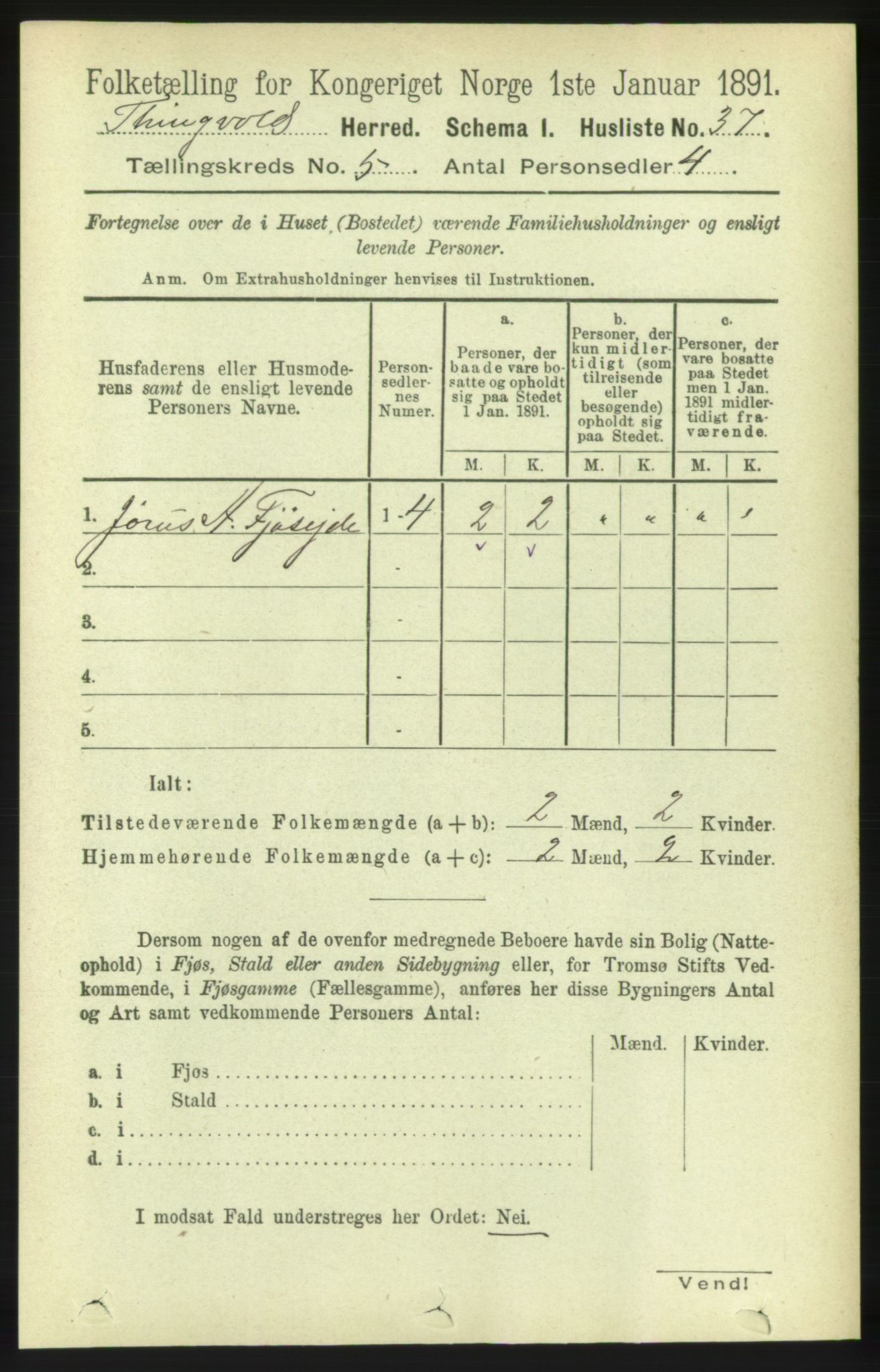 RA, 1891 census for 1560 Tingvoll, 1891, p. 2042