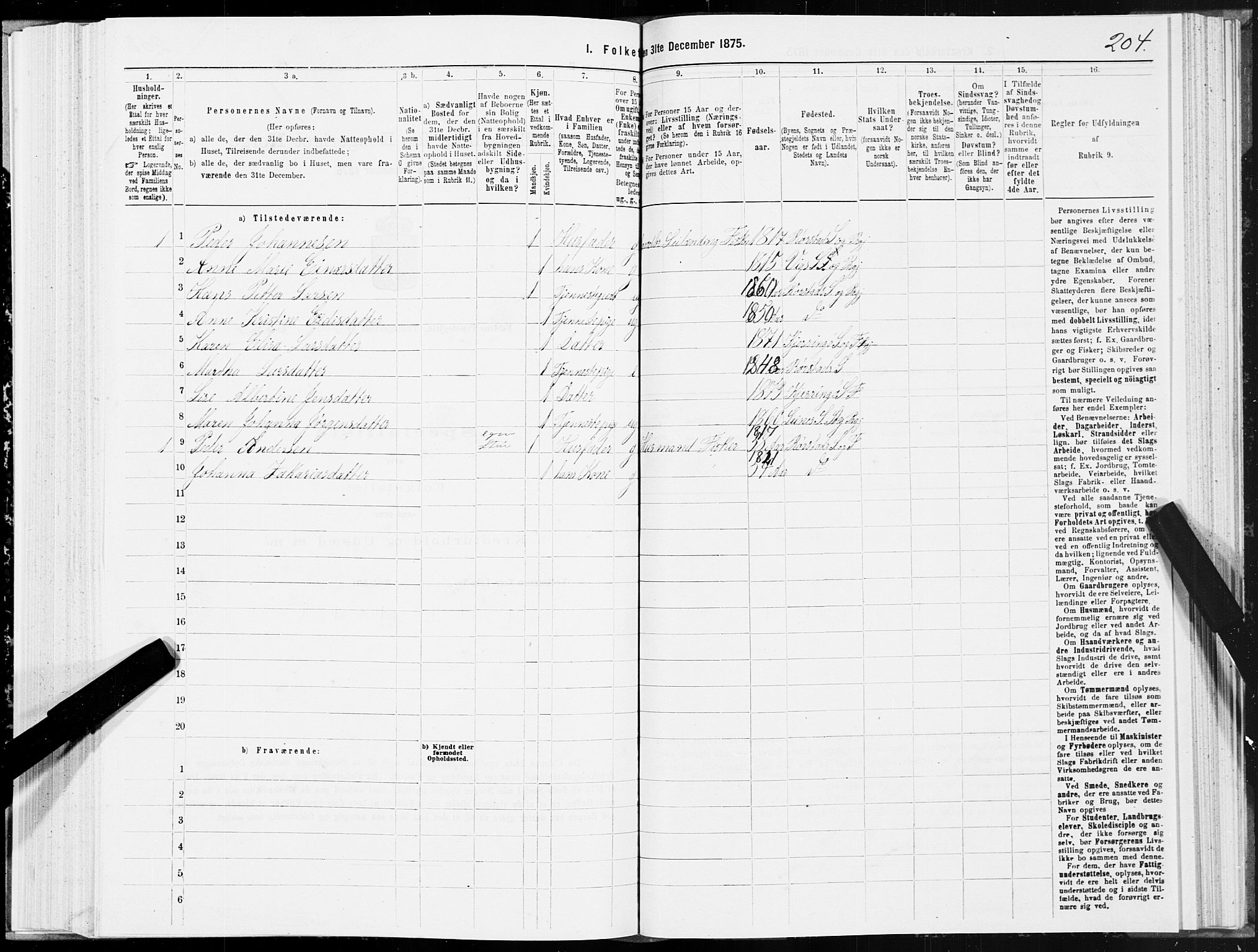 SAT, 1875 census for 1845P Folda, 1875, p. 3204