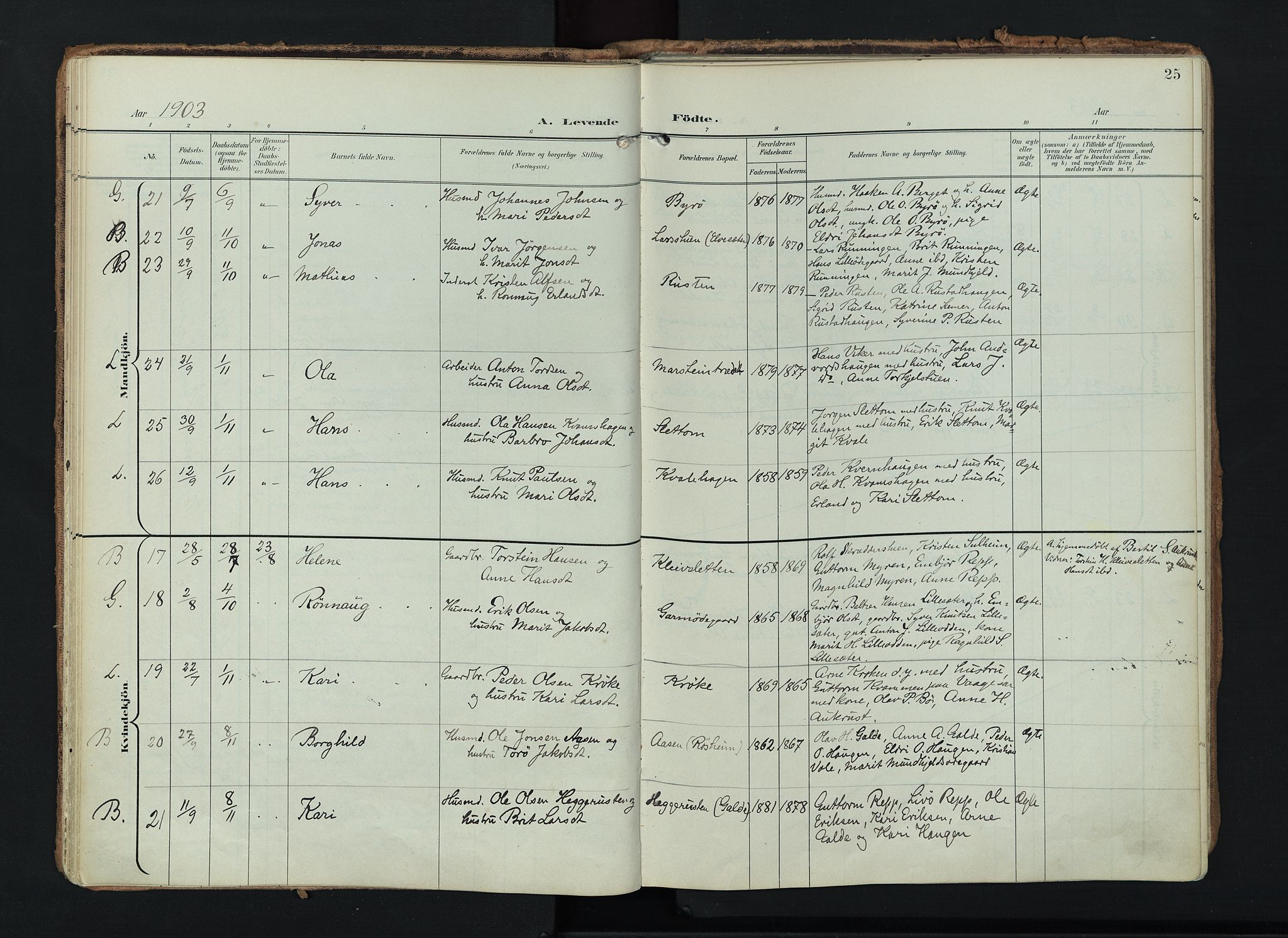 Lom prestekontor, AV/SAH-PREST-070/K/L0010: Parish register (official) no. 10, 1899-1926, p. 25