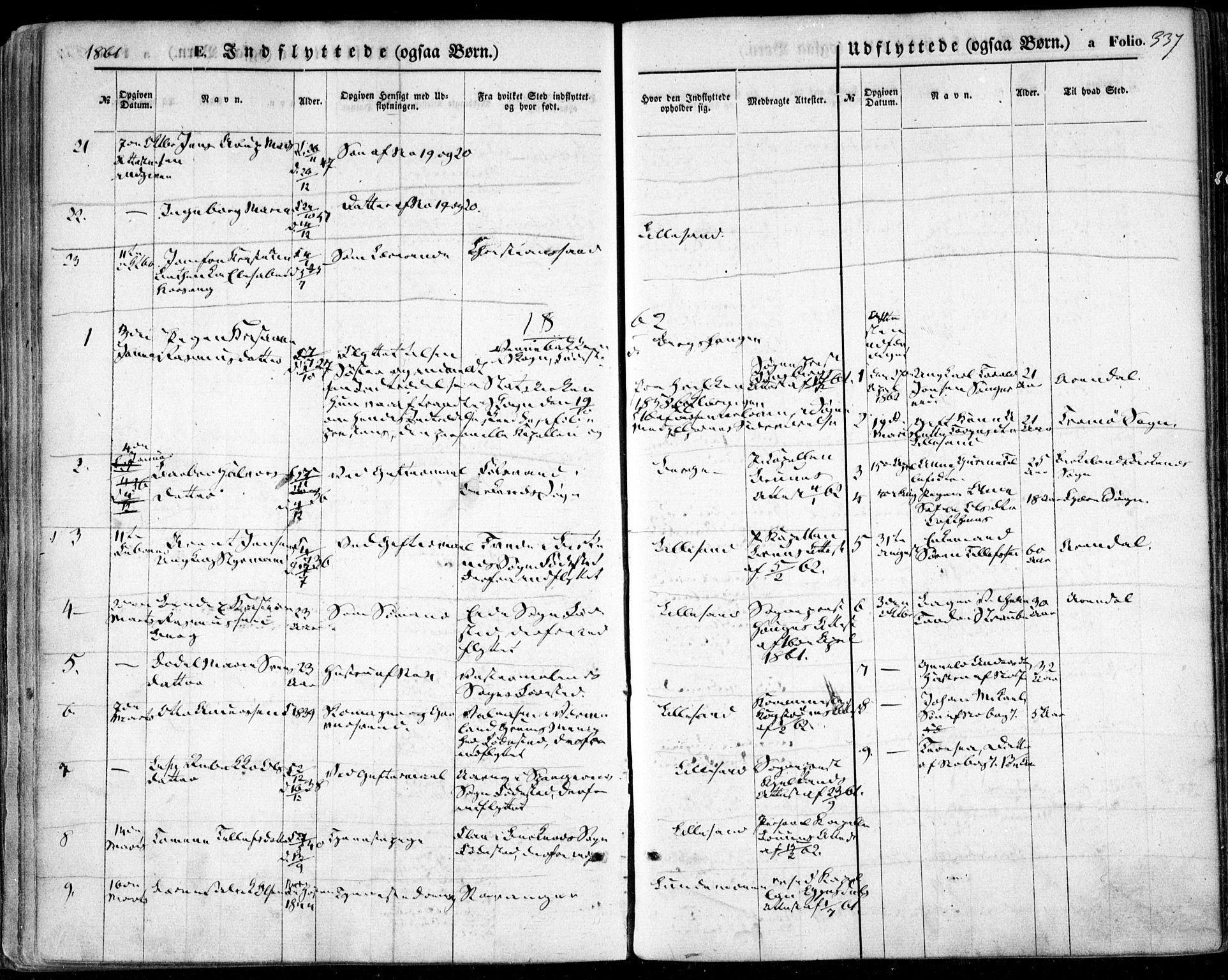 Vestre Moland sokneprestkontor, SAK/1111-0046/F/Fa/Fab/L0007: Parish register (official) no. A 7, 1859-1872, p. 337