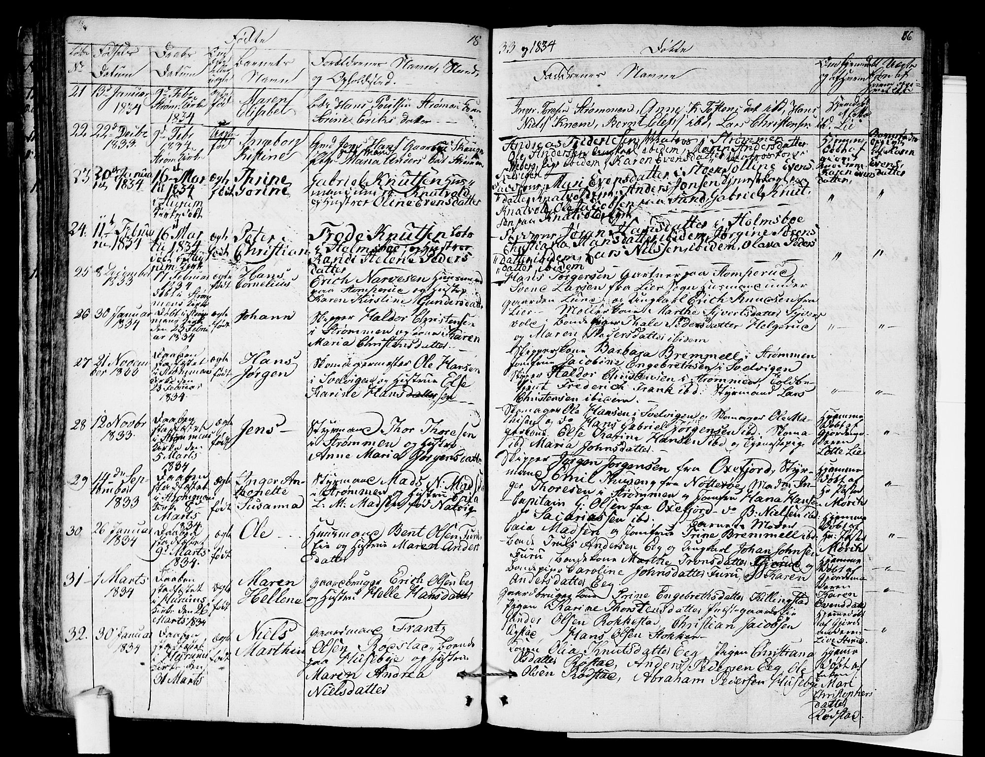 Hurum kirkebøker, AV/SAKO-A-229/F/Fa/L0010: Parish register (official) no. 10, 1827-1846, p. 86