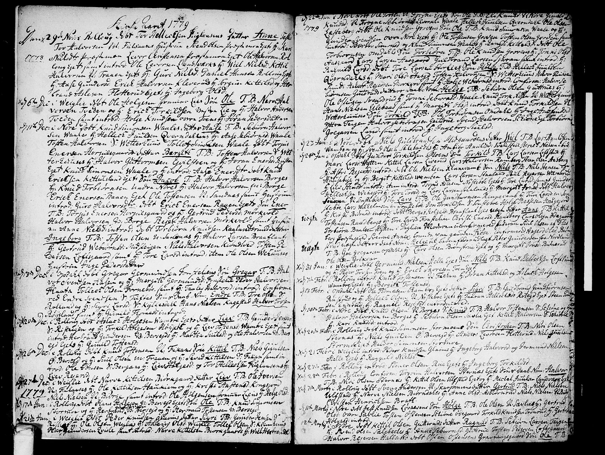 Rollag kirkebøker, SAKO/A-240/F/Fa/L0004: Parish register (official) no. I 4, 1778-1792, p. 2
