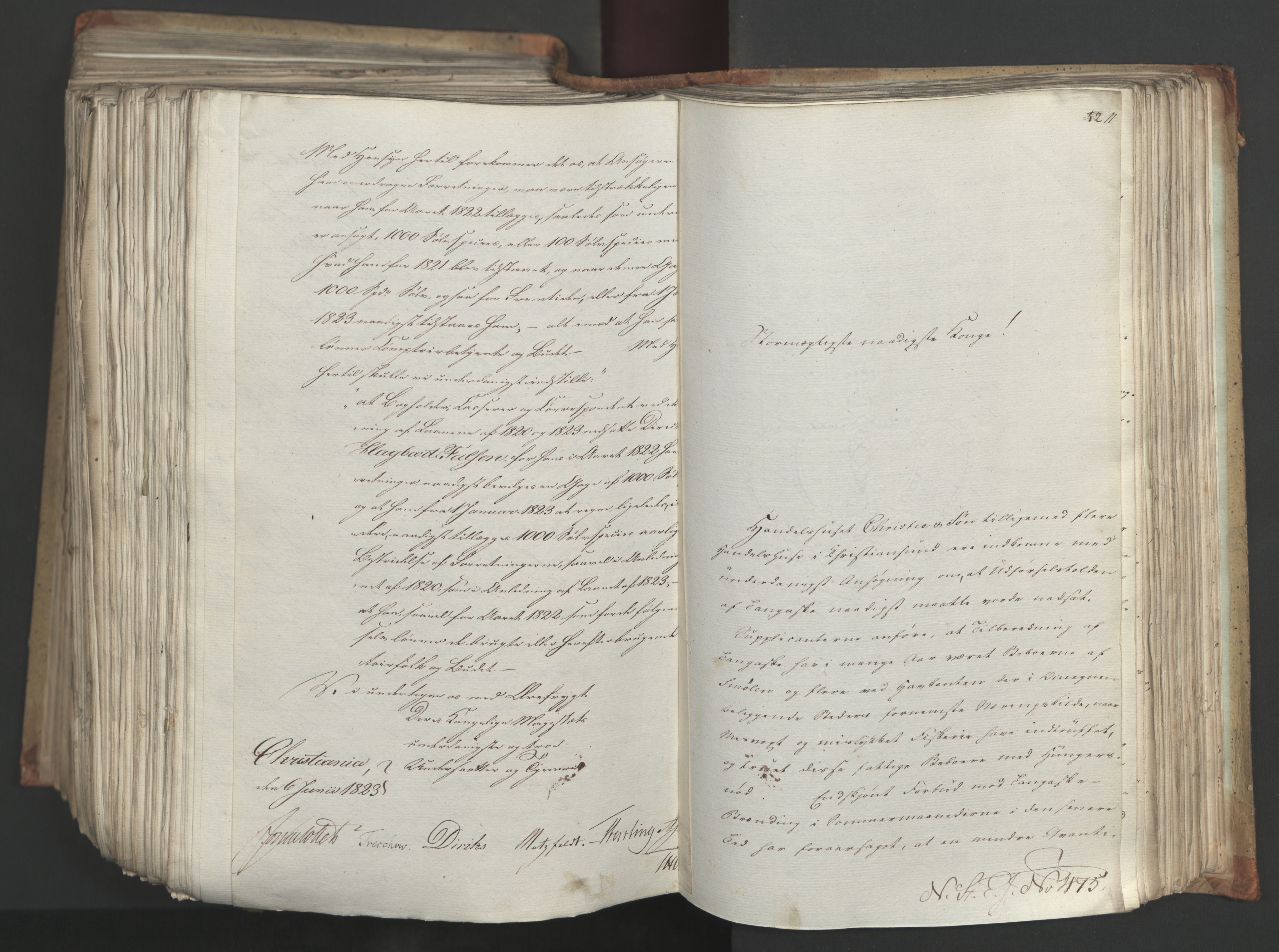 Statsrådsavdelingen i Stockholm, AV/RA-S-1003/D/Da/L0034: Regjeringsinnstillinger nr. 275-540, 1823, p. 549