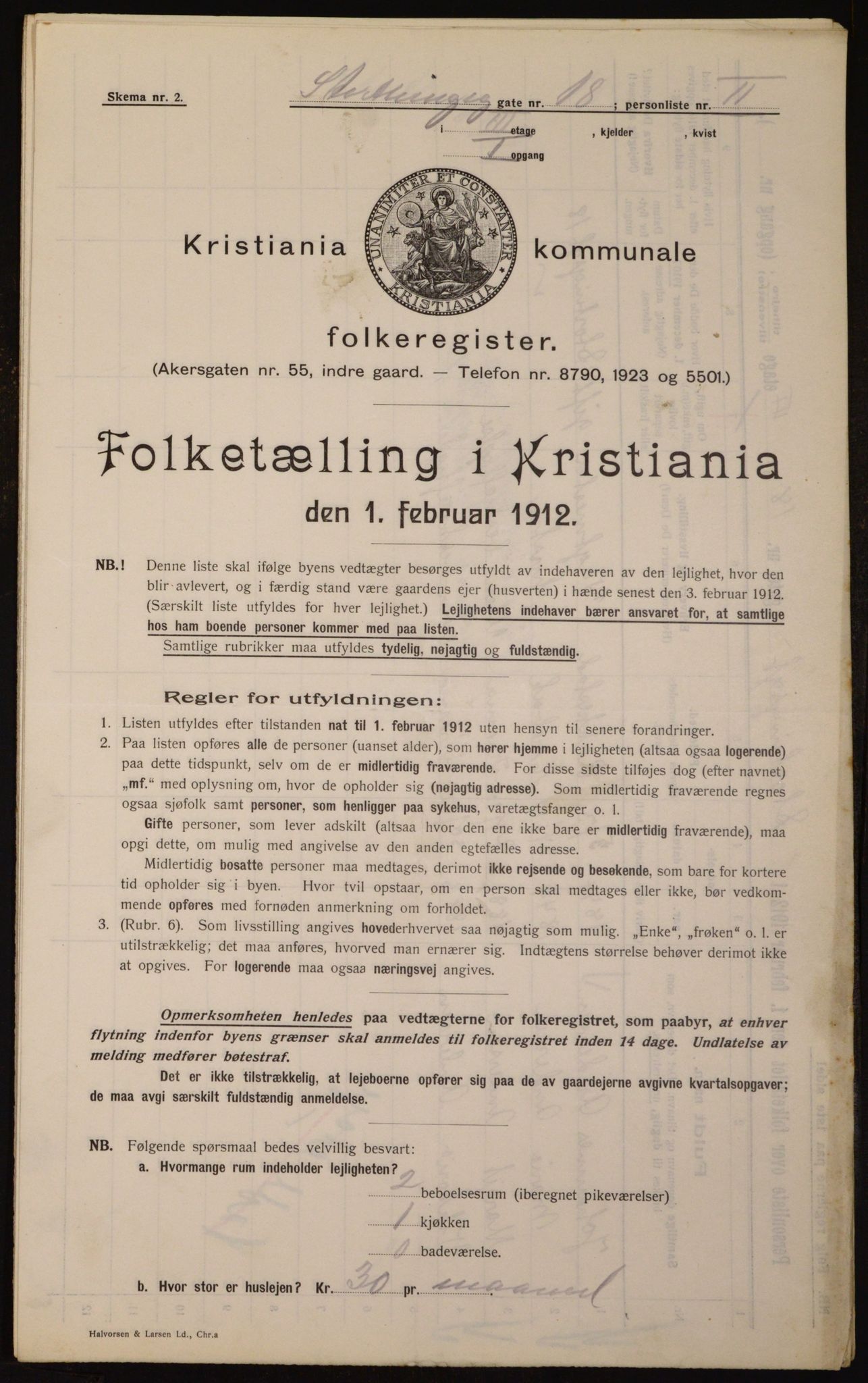 OBA, Municipal Census 1912 for Kristiania, 1912, p. 103627