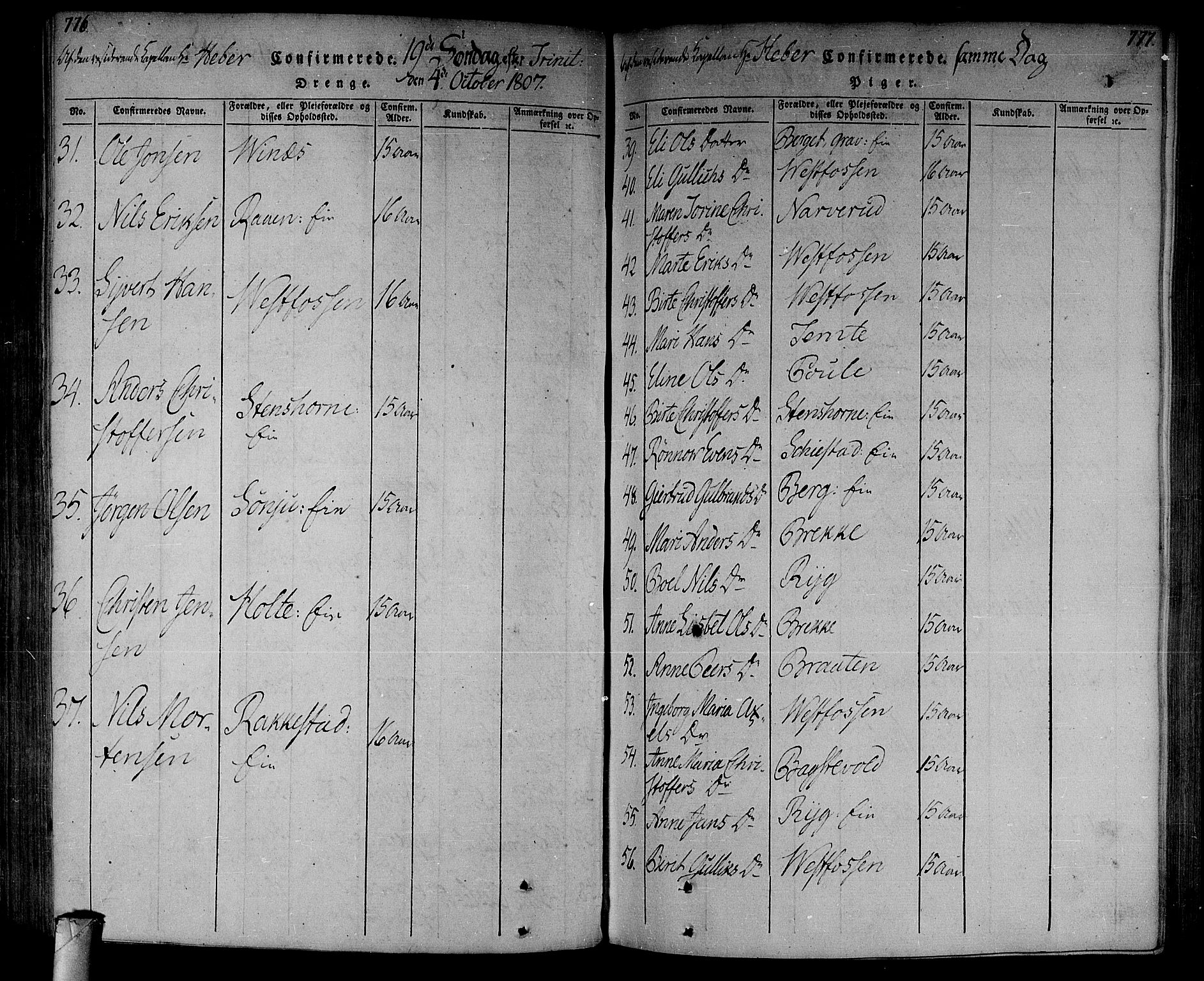 Eiker kirkebøker, AV/SAKO-A-4/F/Fa/L0010: Parish register (official) no. I 10, 1806-1815, p. 776-777