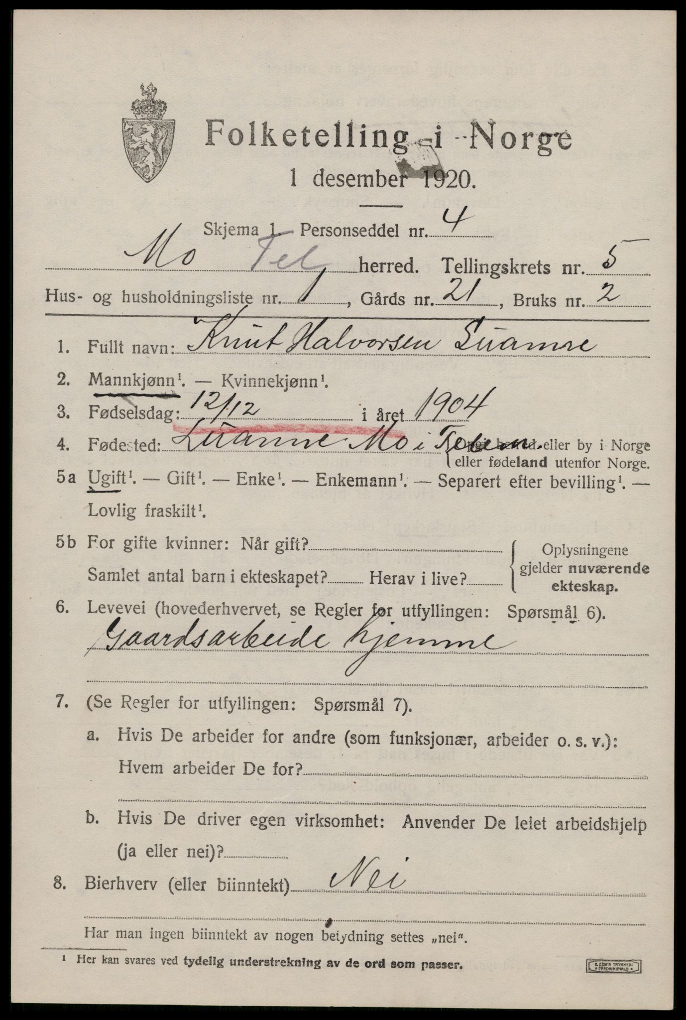 SAKO, 1920 census for Mo, 1920, p. 2000