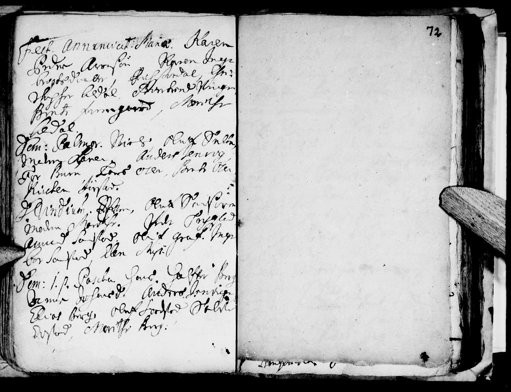 Ministerialprotokoller, klokkerbøker og fødselsregistre - Nord-Trøndelag, SAT/A-1458/722/L0214: Parish register (official) no. 722A01, 1692-1718, p. 72