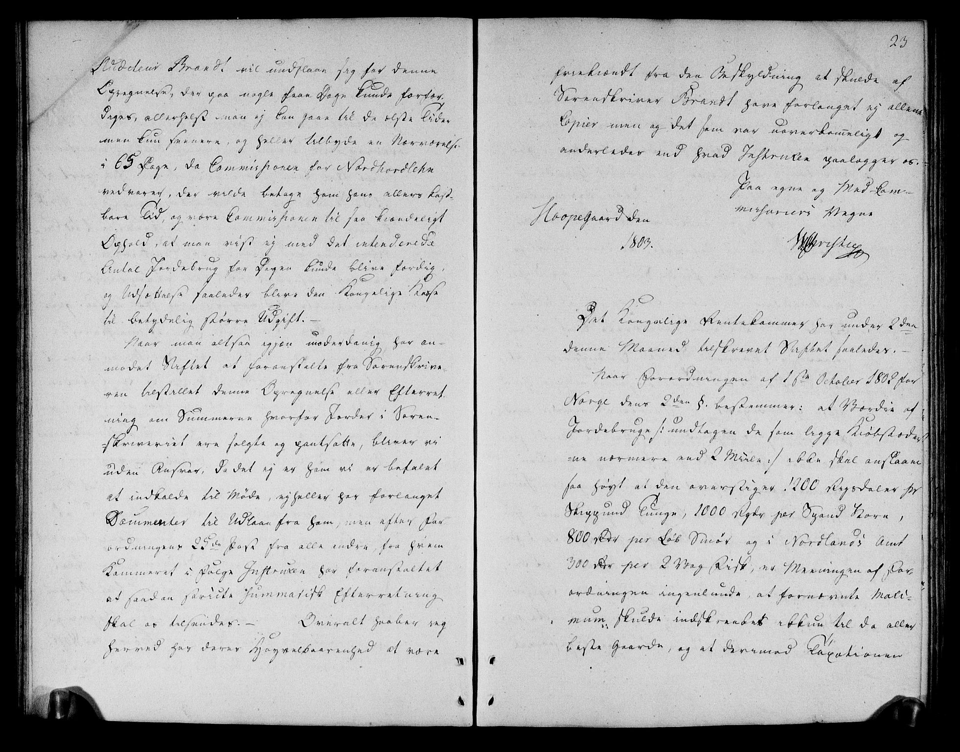 Rentekammeret inntil 1814, Realistisk ordnet avdeling, AV/RA-EA-4070/N/Ne/Nea/L0110: Nordhordland og Voss fogderi. Deliberasjonsprotokoll, 1803, p. 26