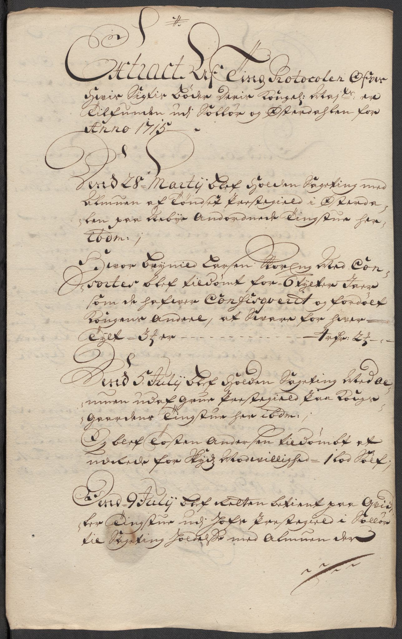 Rentekammeret inntil 1814, Reviderte regnskaper, Fogderegnskap, AV/RA-EA-4092/R13/L0853: Fogderegnskap Solør, Odal og Østerdal, 1715, p. 273