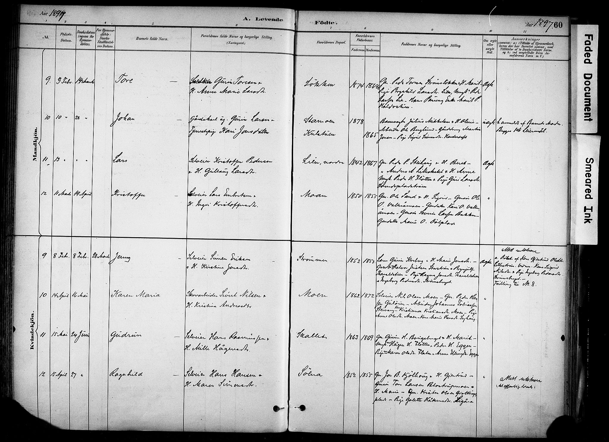 Alvdal prestekontor, SAH/PREST-060/H/Ha/Haa/L0002: Parish register (official) no. 2, 1883-1906, p. 60