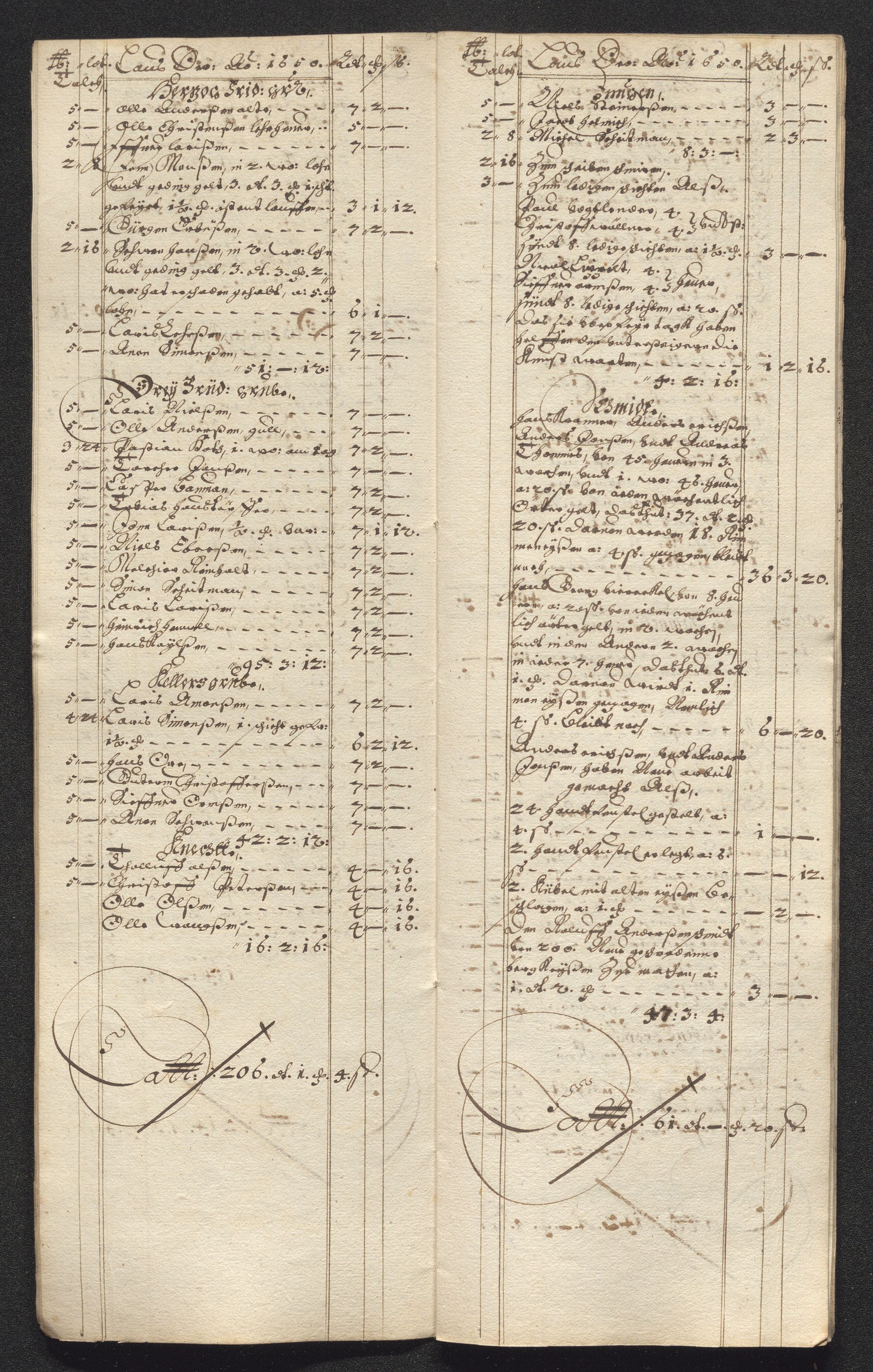 Kongsberg Sølvverk 1623-1816, AV/SAKO-EA-3135/001/D/Dc/Dcd/L0024: Utgiftsregnskap for gruver m.m. , 1650, p. 207