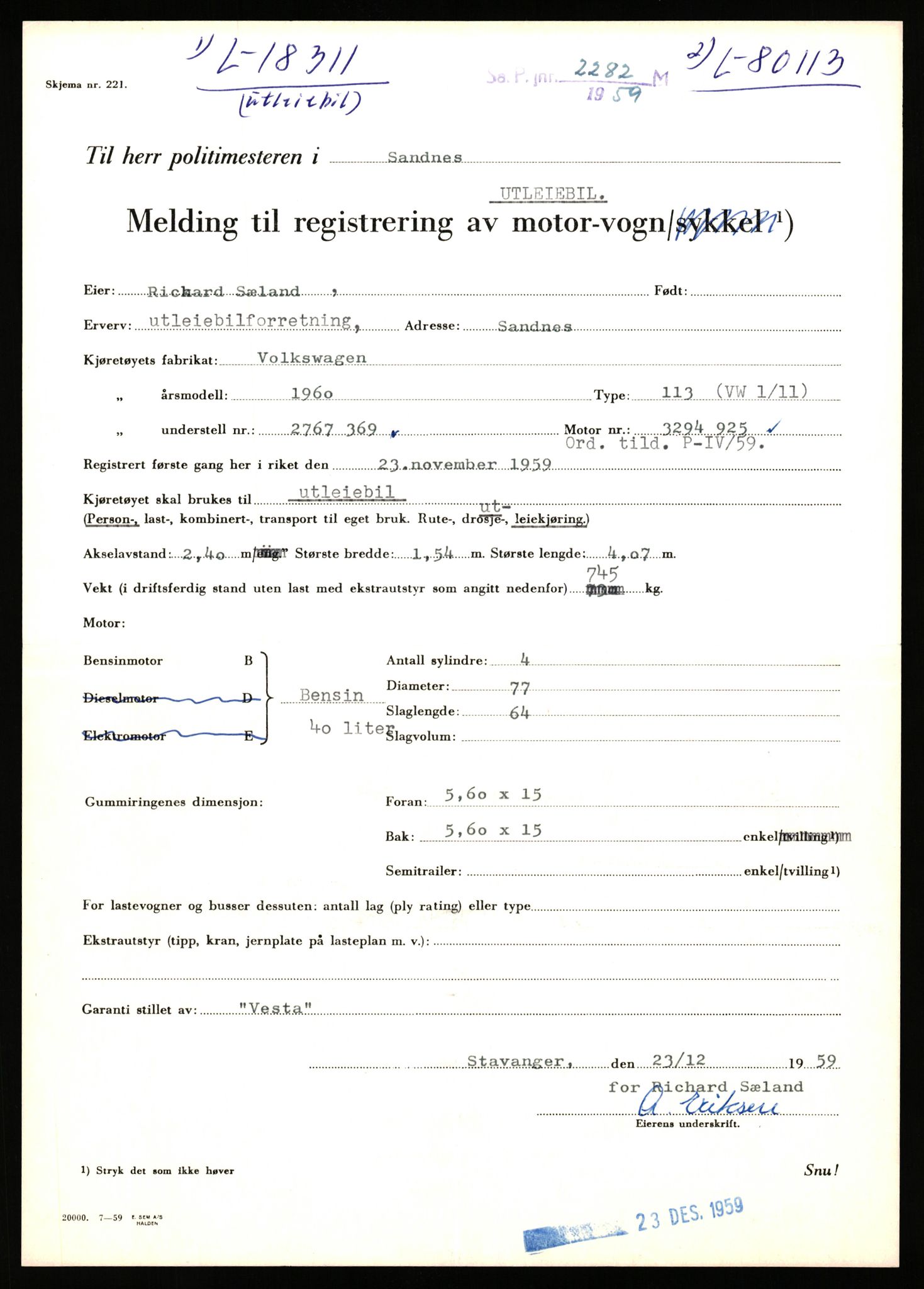 Stavanger trafikkstasjon, AV/SAST-A-101942/0/F/L0032: L-17600 - L-18149, 1930-1971, p. 2020