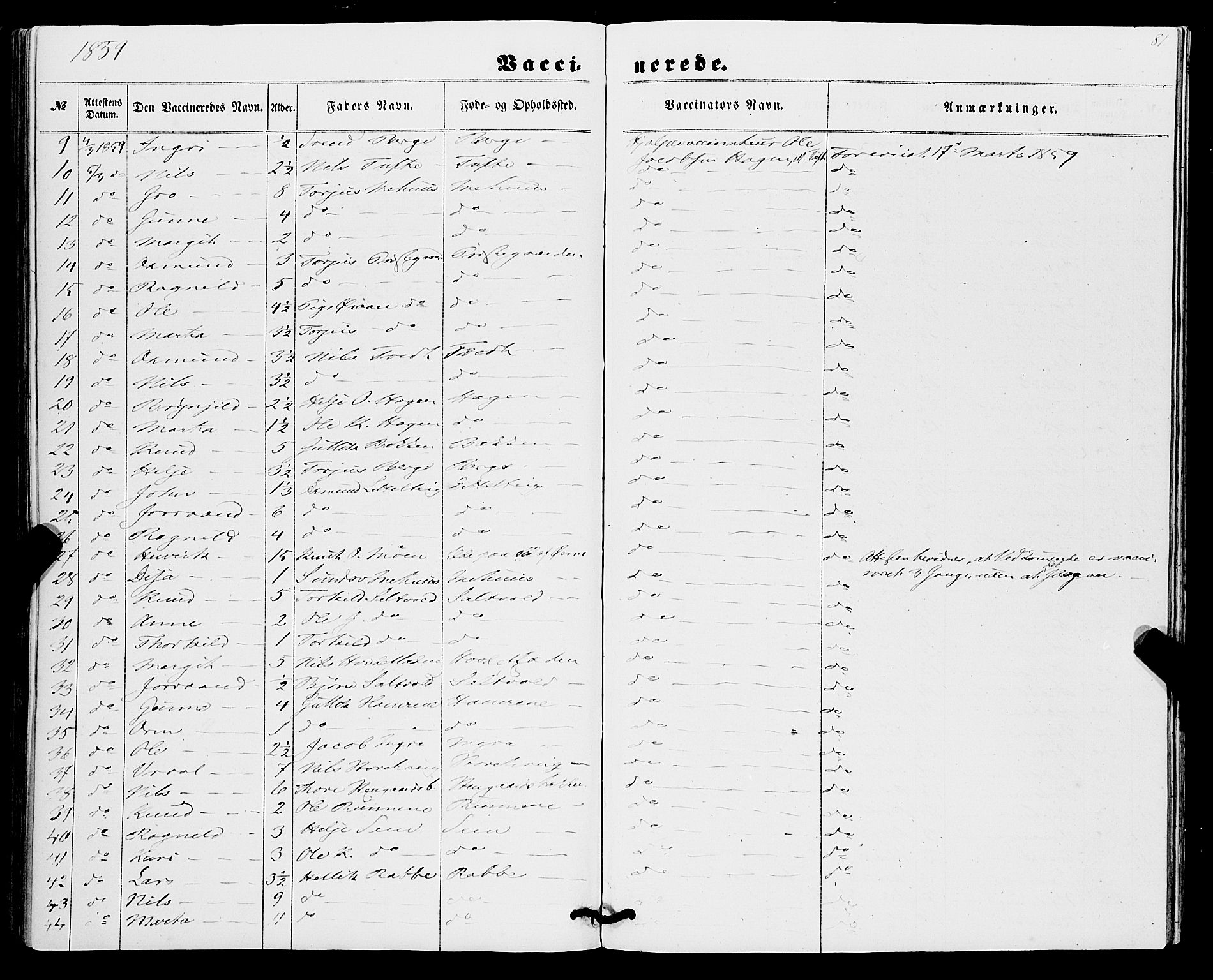 Røldal sokneprestembete, SAB/A-100247: Parish register (official) no. A 3, 1856-1870, p. 81