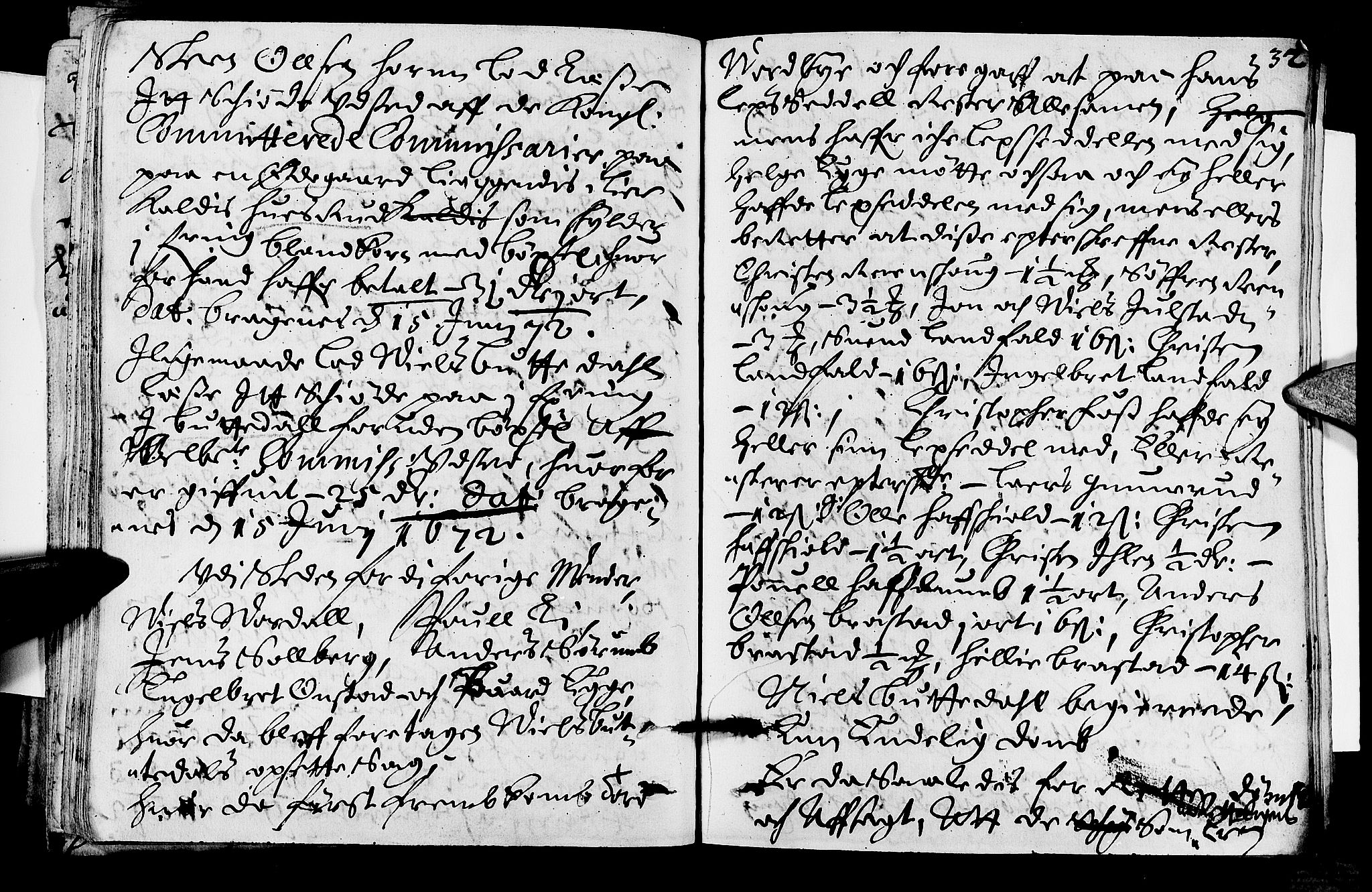 Lier, Røyken og Hurum sorenskriveri, AV/SAKO-A-89/F/Fa/L0013: Tingbok, 1672, p. 32