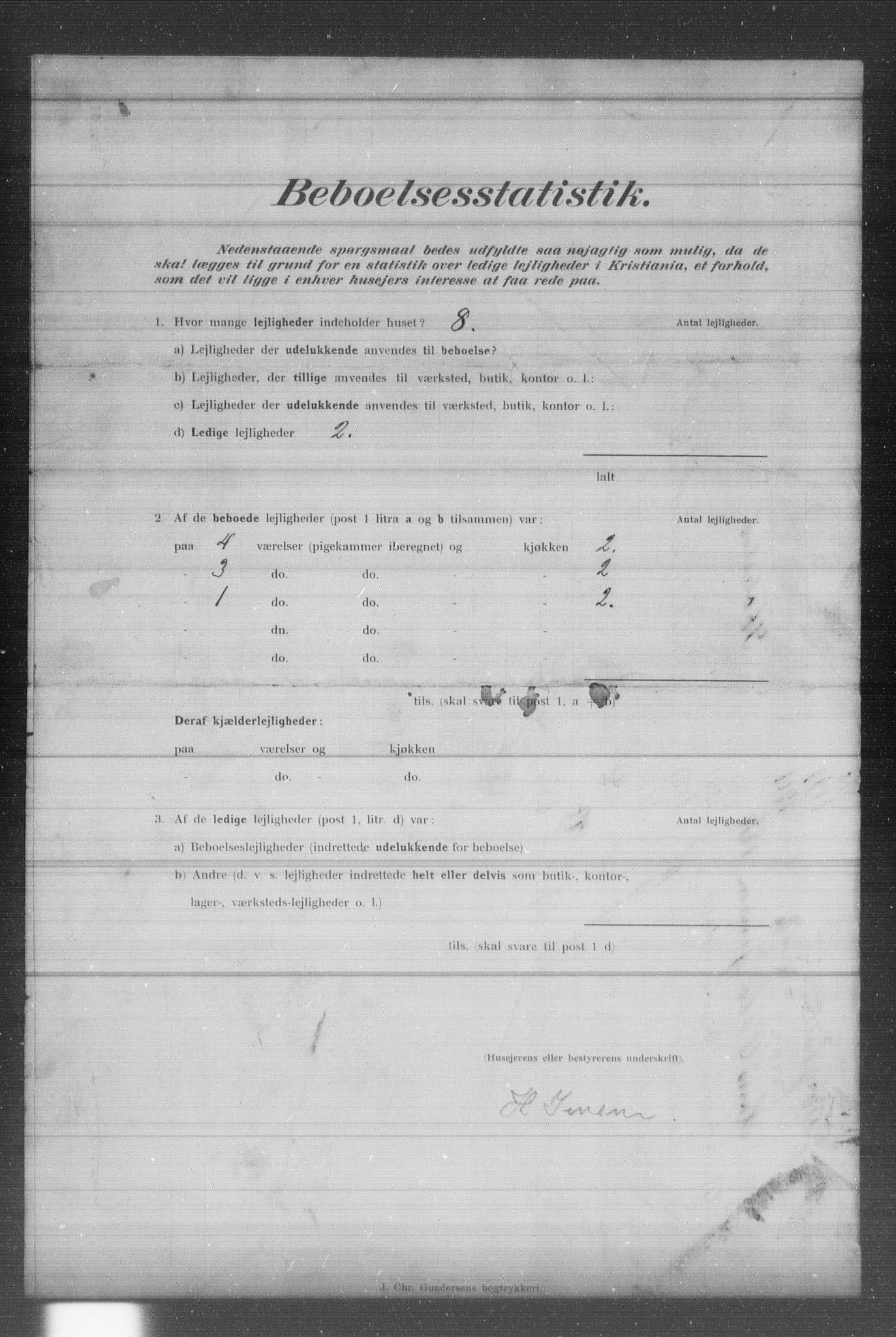 OBA, Municipal Census 1902 for Kristiania, 1902, p. 1039