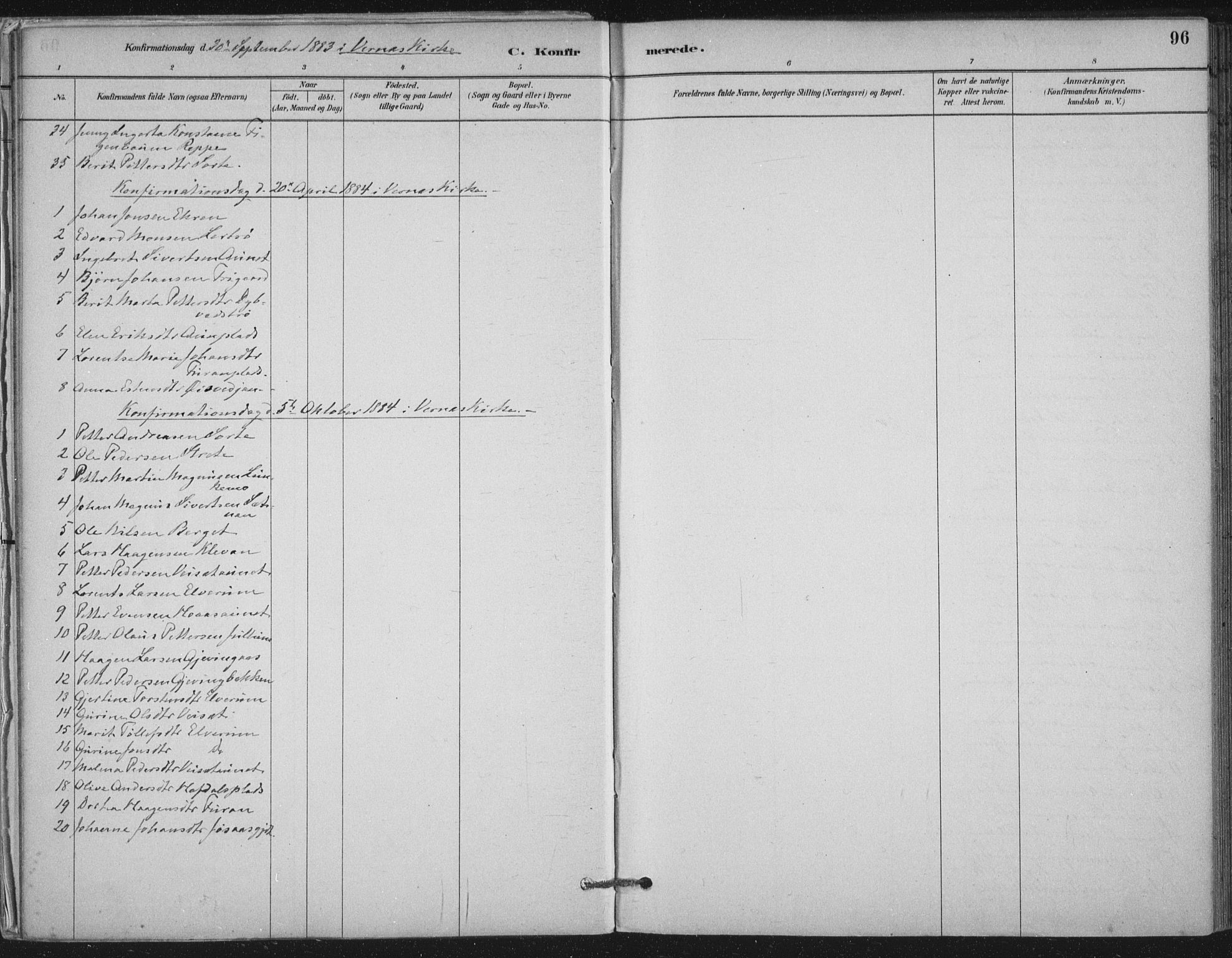 Ministerialprotokoller, klokkerbøker og fødselsregistre - Nord-Trøndelag, SAT/A-1458/710/L0095: Parish register (official) no. 710A01, 1880-1914, p. 96