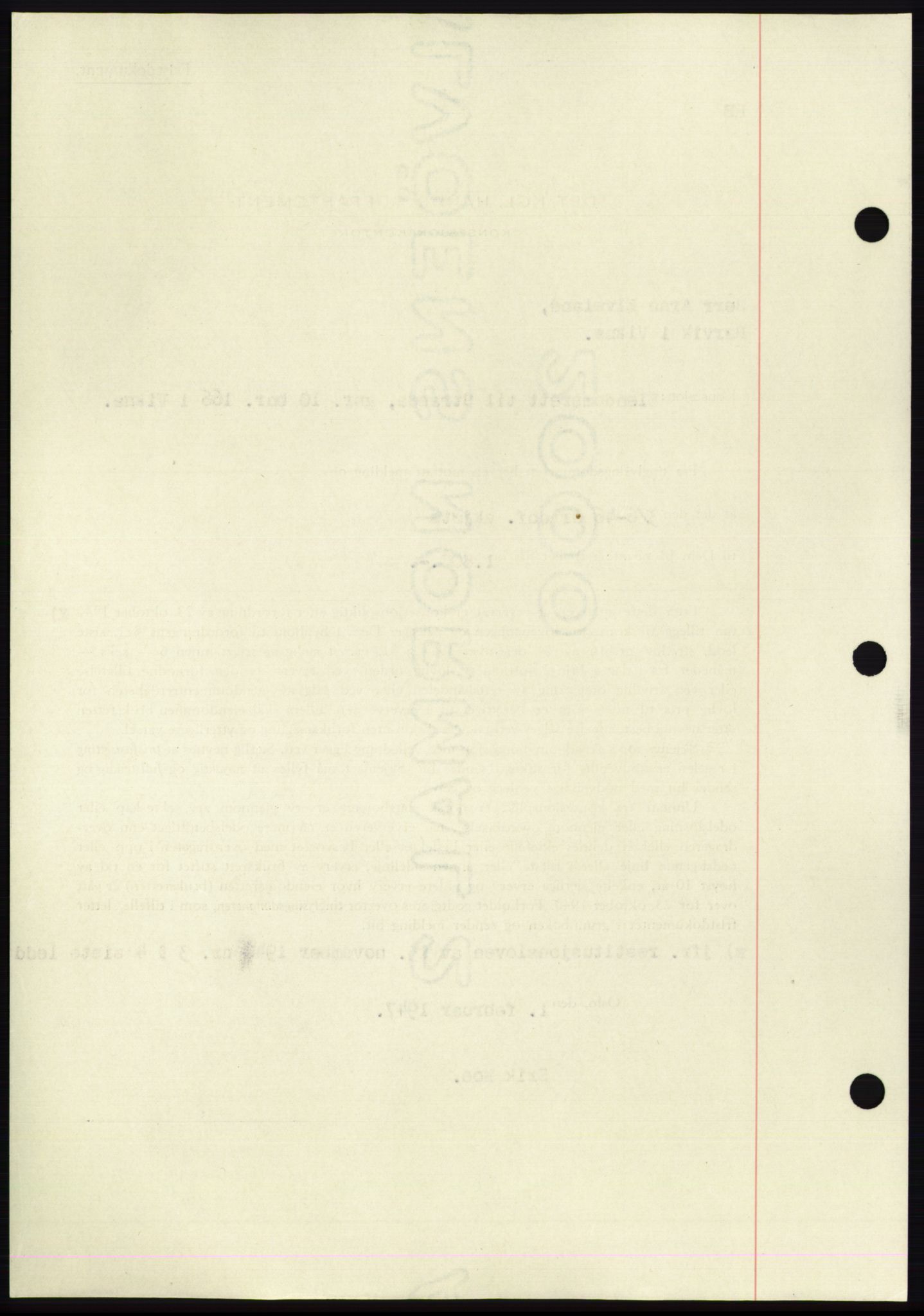 Namdal sorenskriveri, AV/SAT-A-4133/1/2/2C: Mortgage book no. -, 1946-1947, Diary no: : 417/1947