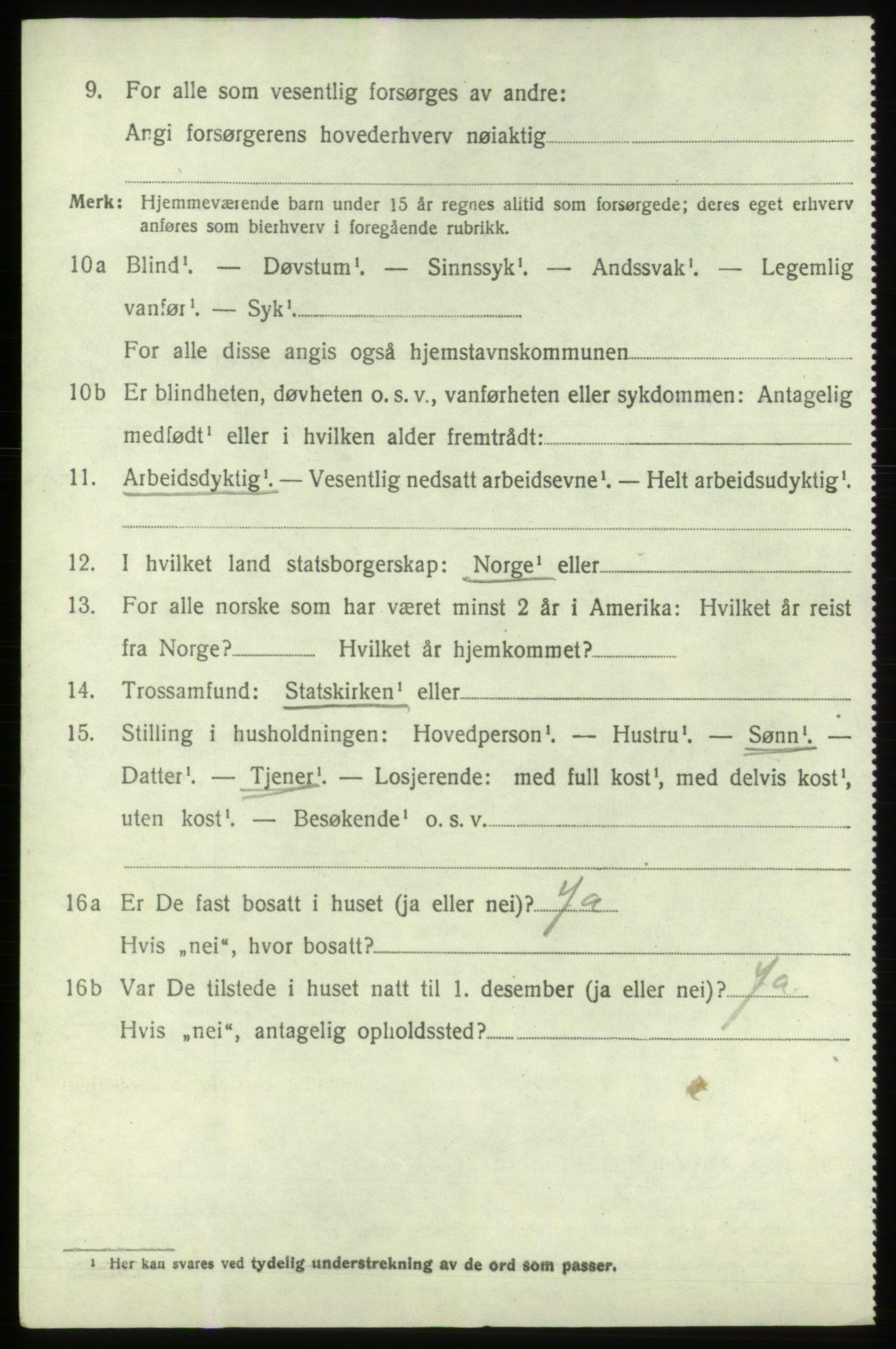 SAB, 1920 census for Stord, 1920, p. 8192