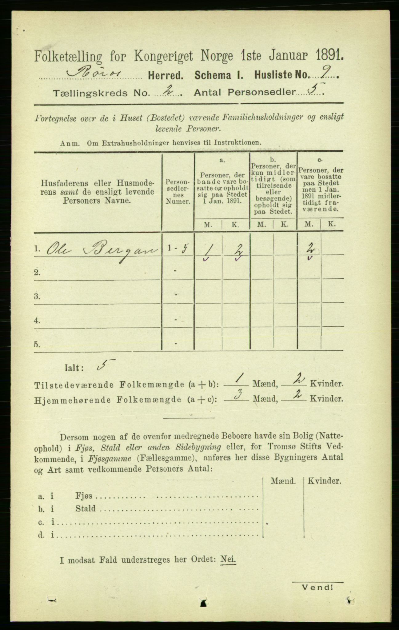 RA, 1891 census for 1640 Røros, 1891, p. 235